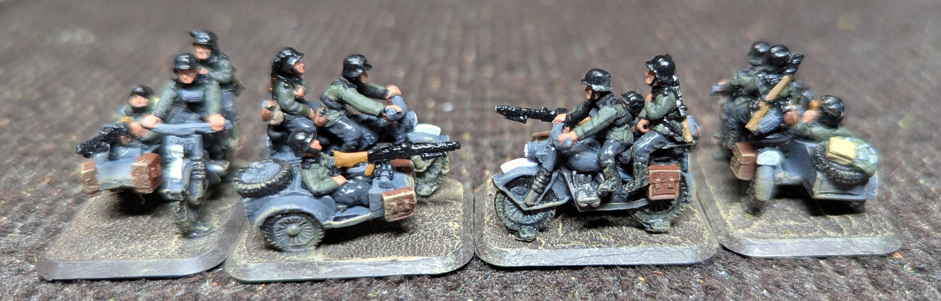 15mm, 2025, Early War, Germans, Motorcycle, Painted