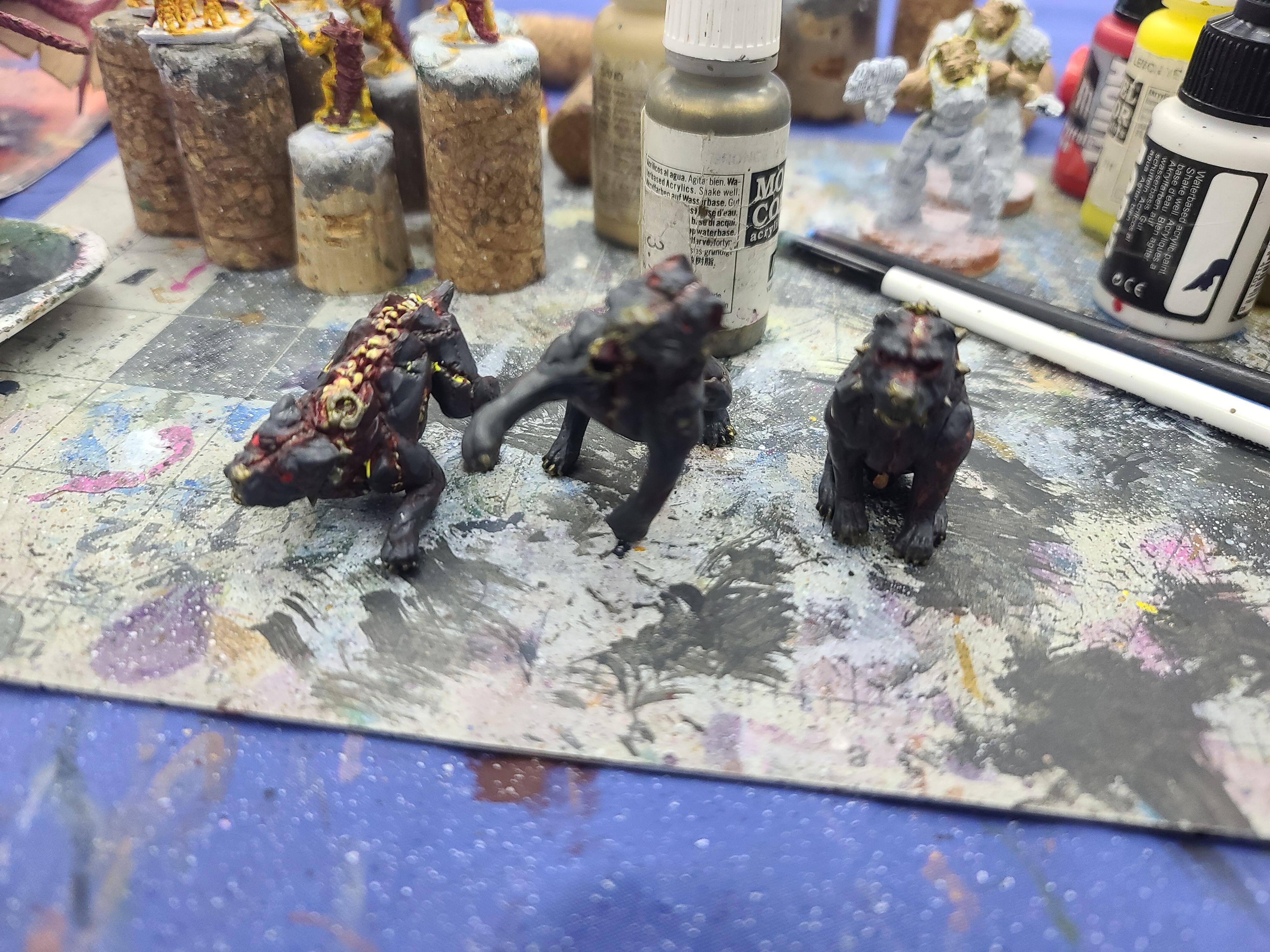 Dungeons And Dragons, Hellhounds, Monster, Reaper Miniatures