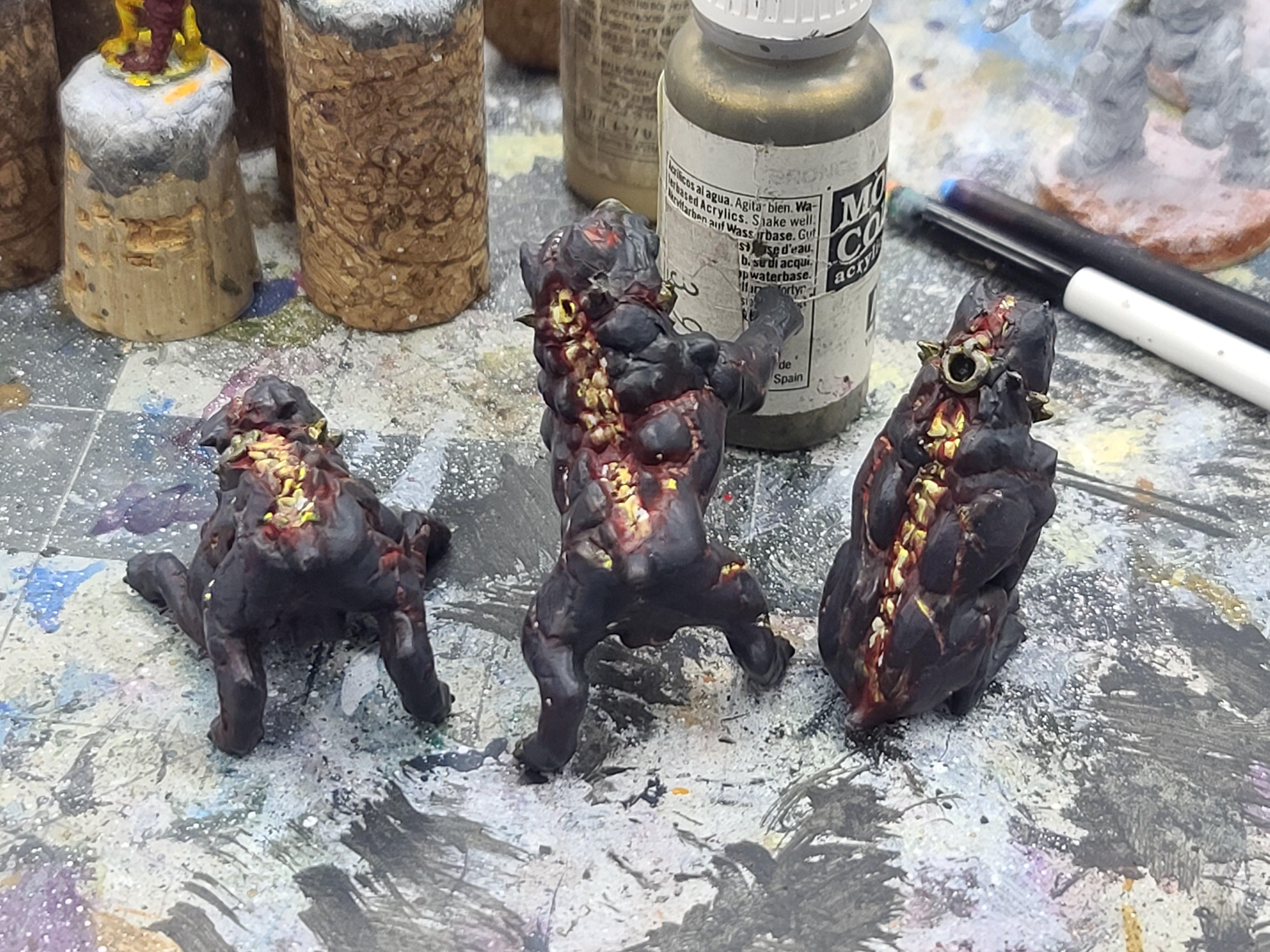 Dungeons And Dragons, Hellhounds, Monster, Reaper Miniatures