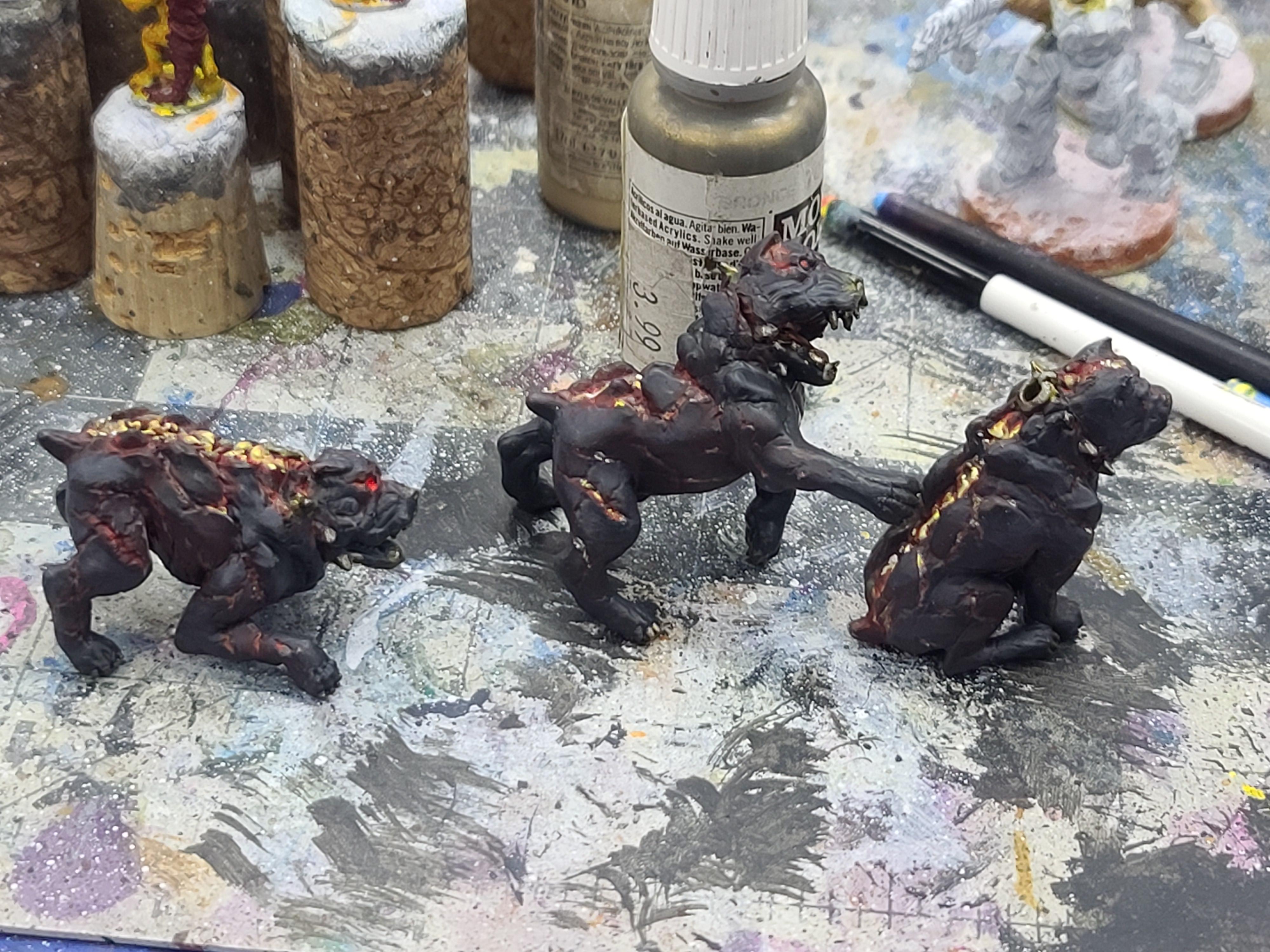 Dungeons And Dragons, Hellhounds, Monster, Reaper Miniatures