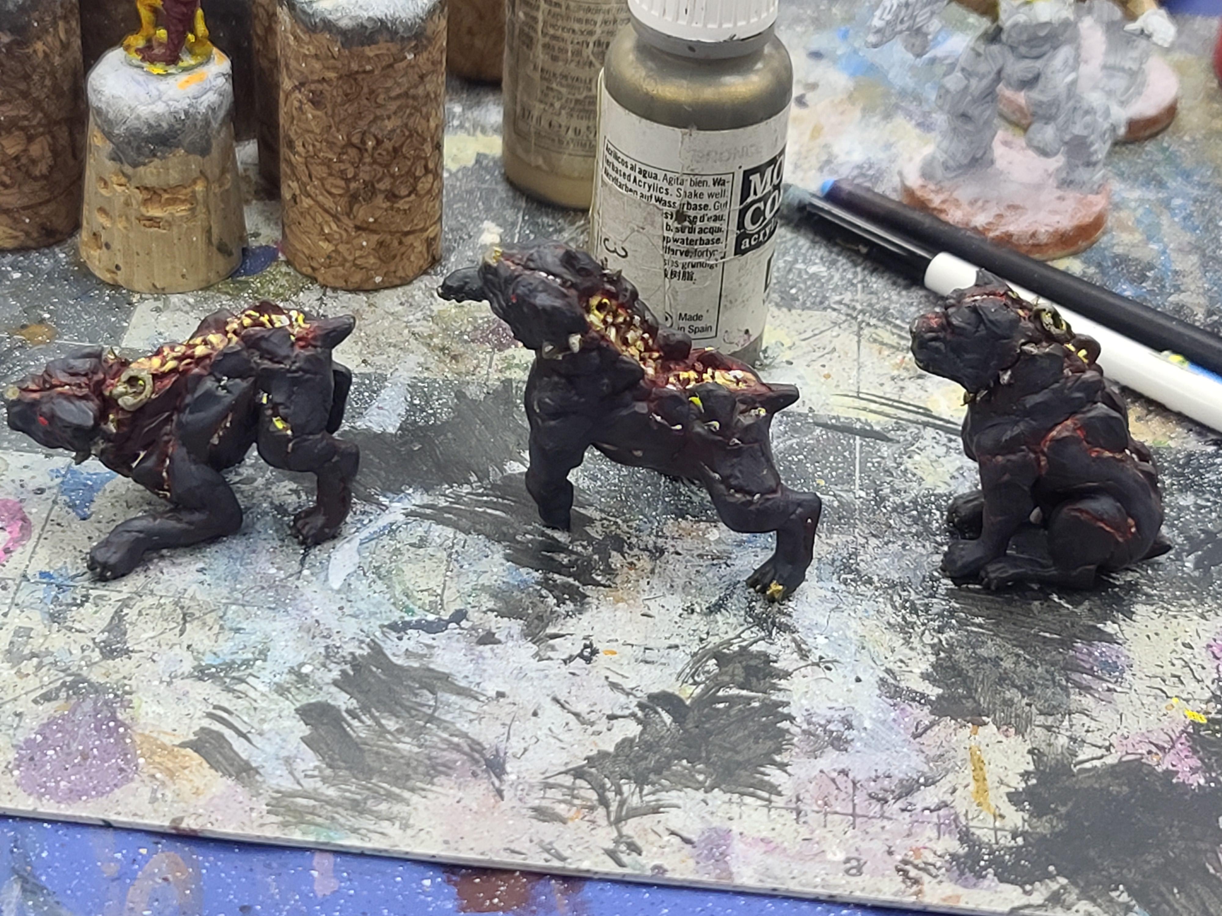 Dungeons And Dragons, Hellhounds, Monster, Reaper Miniatures