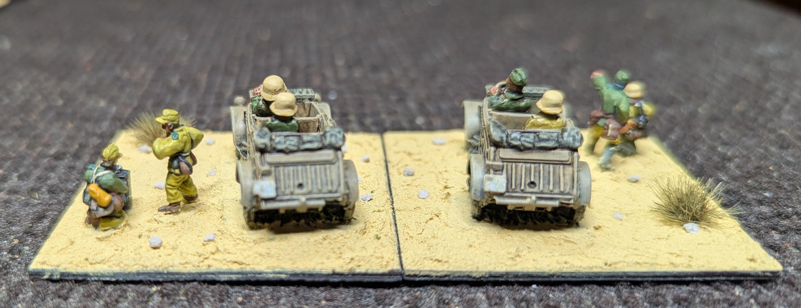 15mm, 2025, Afrika Korps, Forged In Battle, Germans, Headquarters, Kubelwagen, Painted, Peter Pig, World War 2