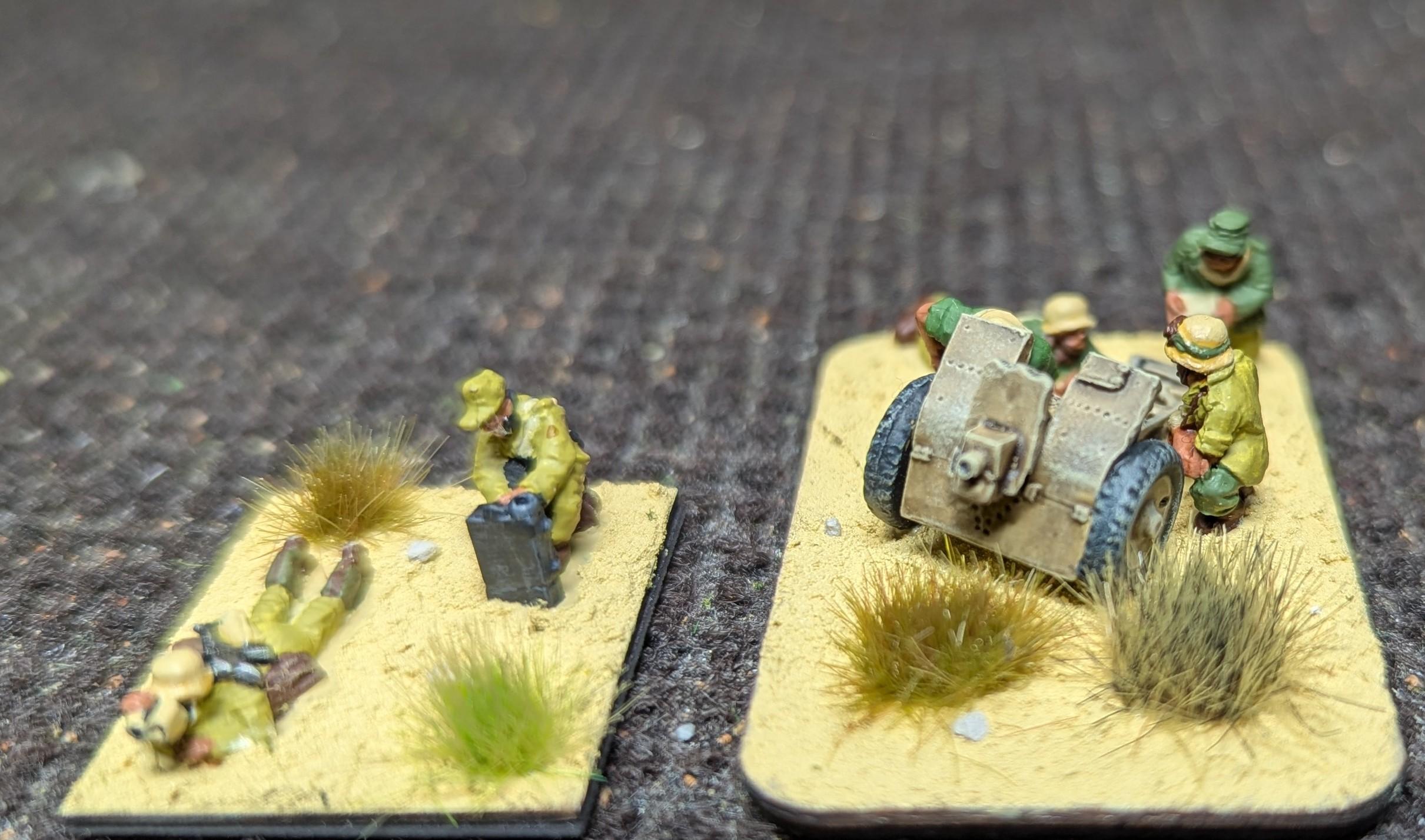 15mm, 2025, 7.5cm, Afrika Korps, Forged In Battle, Forward Observer, Germans, Infantry Gun, Painted, Peter Pig, World War 2