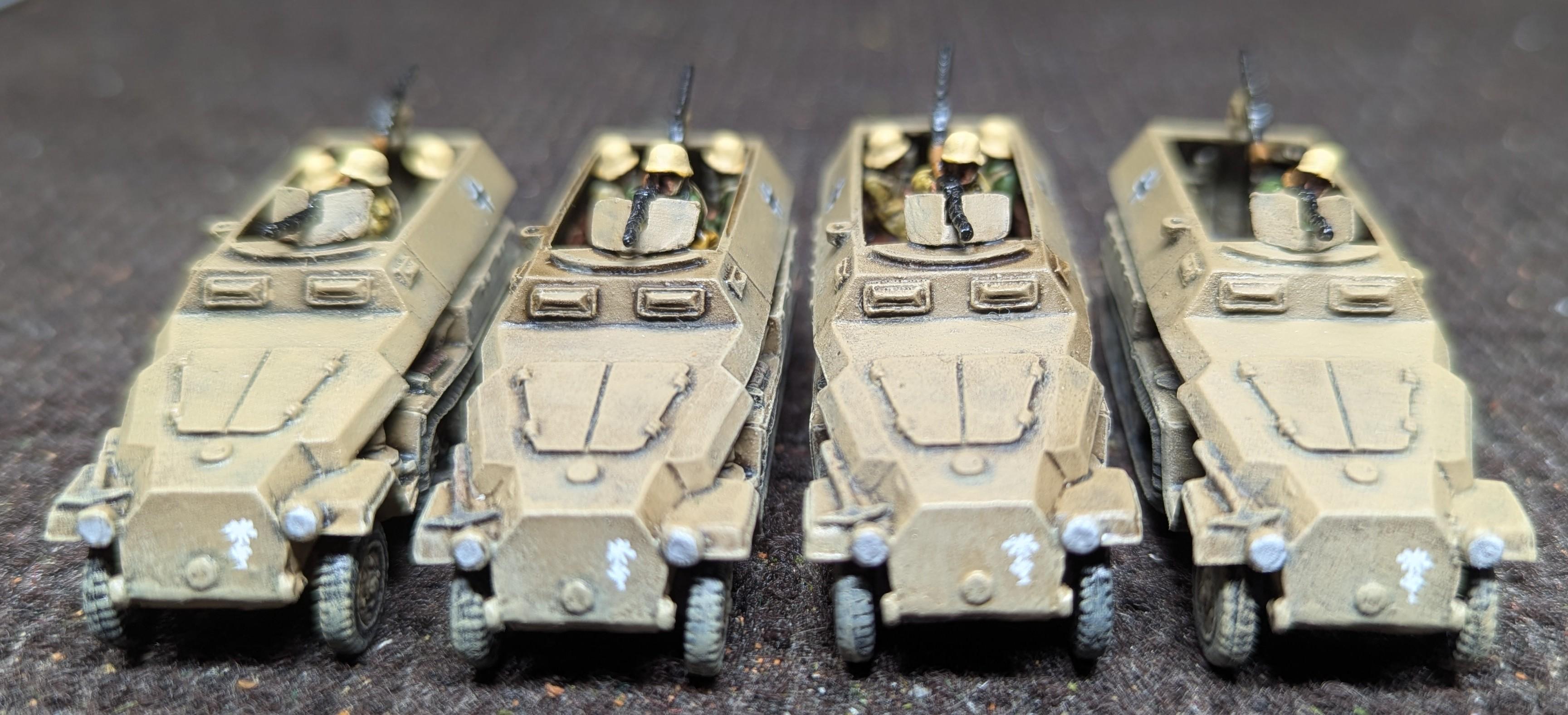 15mm, 2025, Afrika Korps, Battlefront, Germans, Halftrack, Hanomag, Painted, Sdkfz. 251/1, World War 2