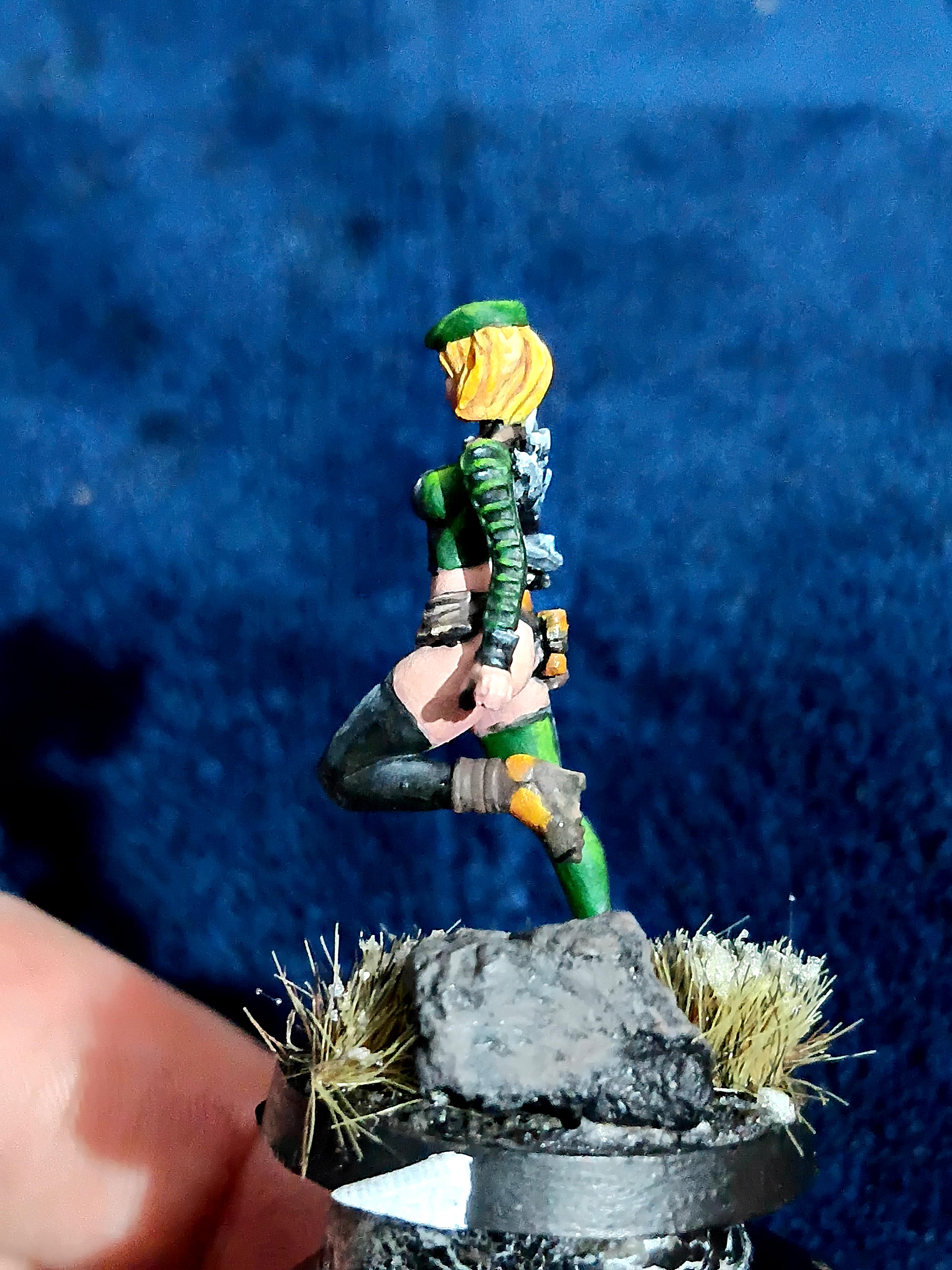 Blonde, Cute, Engineer, Girl, Green And Black, Infinity, Miniature, Non-Metallic Metal, Not Metallic Metal, Pano, Panoceania, Pinup, Robot, Tech-bee