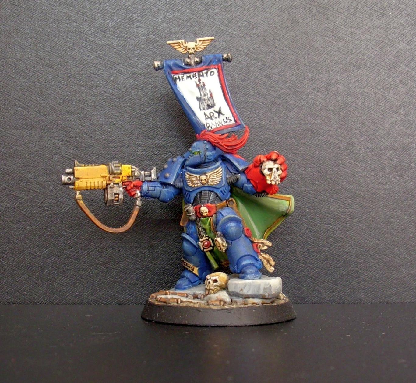Adeptus Astartes, Arx Tyrannus, Captain Centos, Citadel Miniatures, Conversion, Crimson Fists, Games Workshop, Rogue Trader, Space Marine Captain, Space Marines, Warhammer 40,000