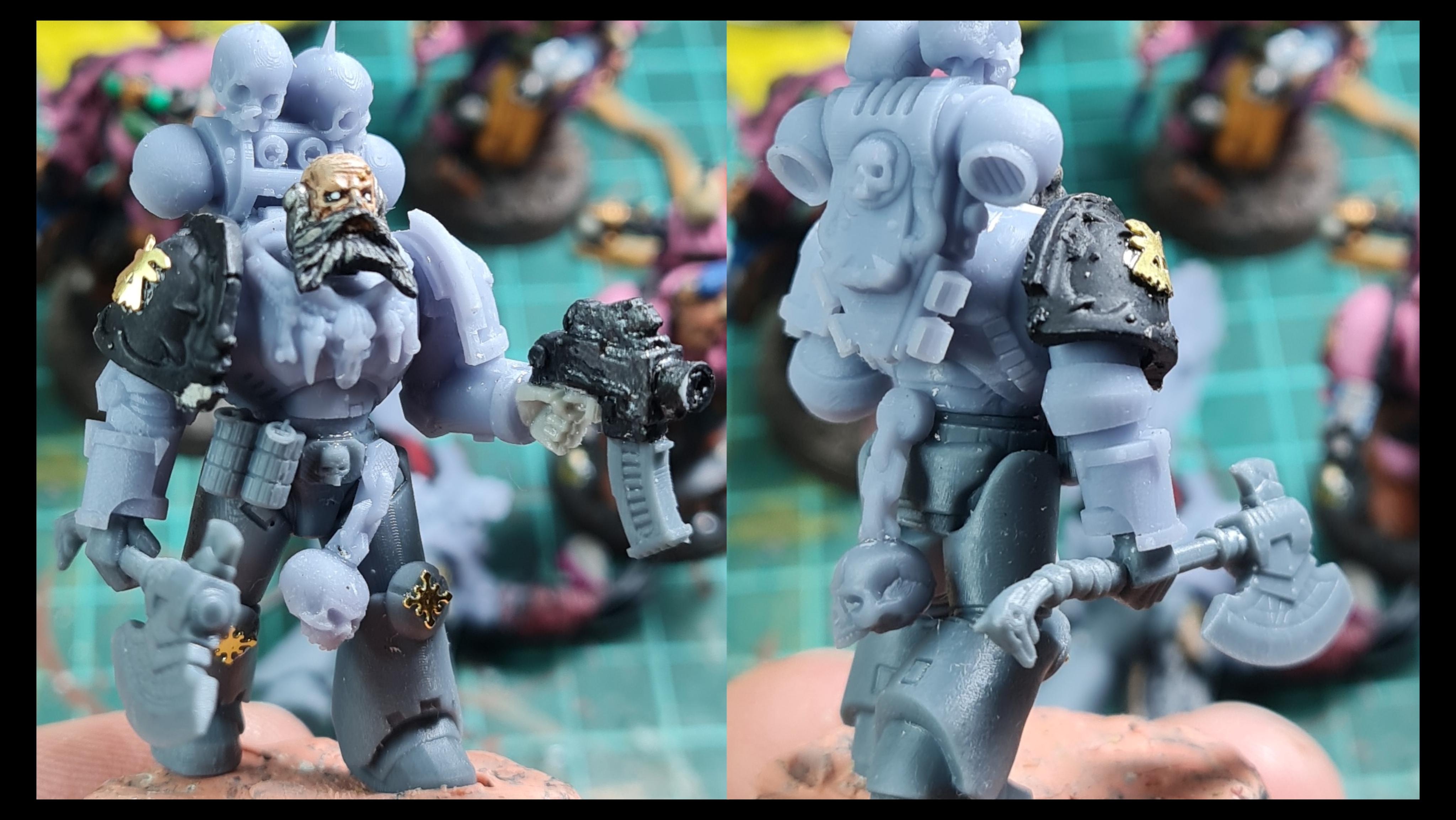 3d Print, Berserk, Berserkers, Berzerk, Berzerker, Blood For The Blood God, Blood Wolves, Chaos, Chaos Space Marines, Conversion, Heresy, Heretic Astartes, Infantry, Khorne, Khorne Wolves, Kitbash, Skulls For Skull Throne, Space Wolves, Traitor Legions, Trophy, Warhammer 40,000, Work In Progress