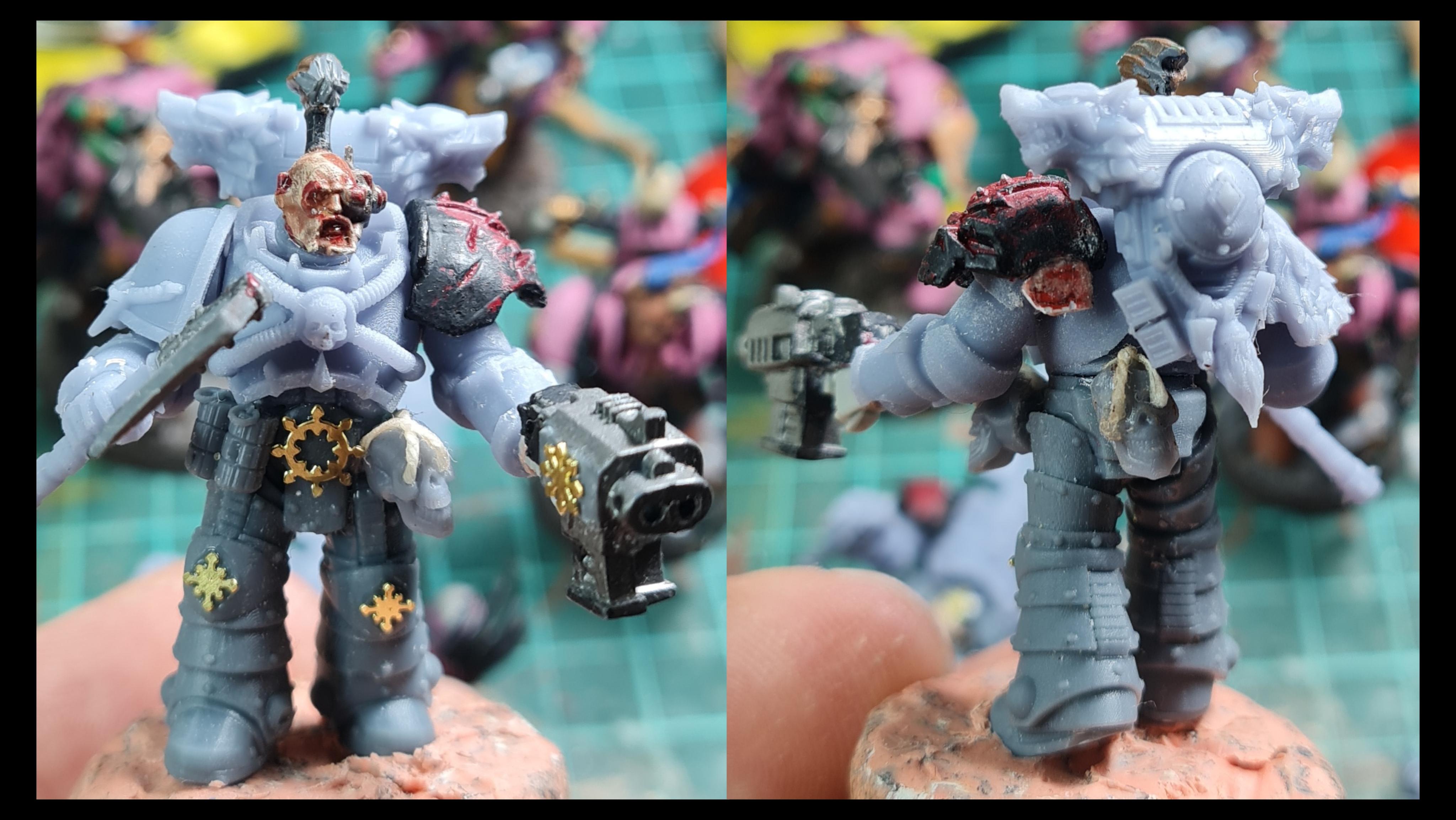 3d Print, Berserk, Berserkers, Berzerk, Berzerker, Blood For The Blood God, Blood Wolves, Chaos, Chaos Space Marines, Conversion, Heresy, Heretic Astartes, Infantry, Khorne, Khorne Wolves, Kitbash, Skulls For Skull Throne, Space Wolves, Storm Bolter, Traitor Legions, Trophy, Warhammer 40,000, Work In Progress