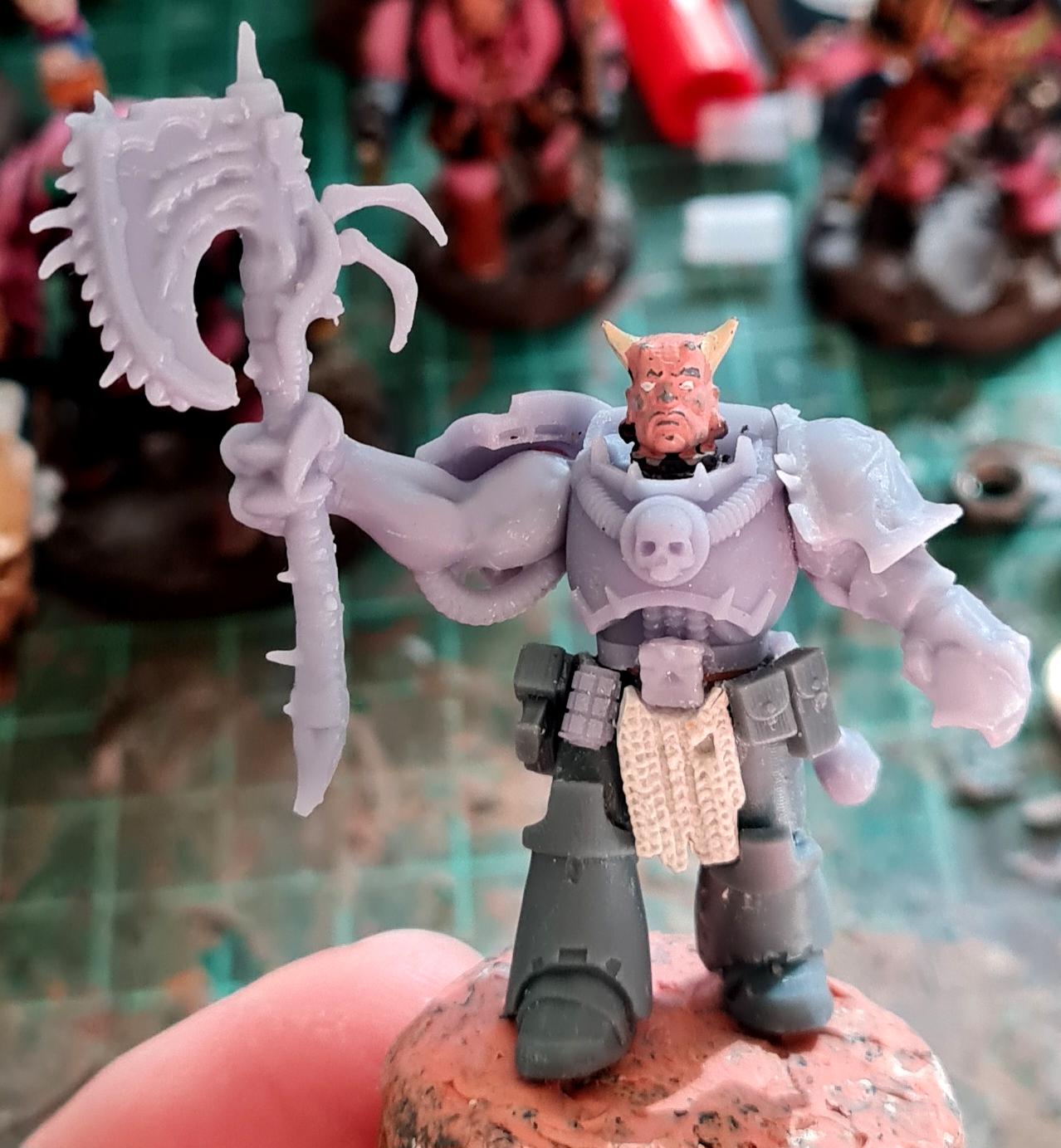 3d Print, Berserk, Berserkers, Berzerk, Berzerker, Blood For The Blood God, Chaos, Chaos Space Marines, Conversion, Heresy, Heretic Astartes, Infantry, Khorne, Kitbash, Mutation, Skulls For Skull Throne, Traitor Legions, Trophy, Warhammer 40,000, Work In Progress, World Eaters