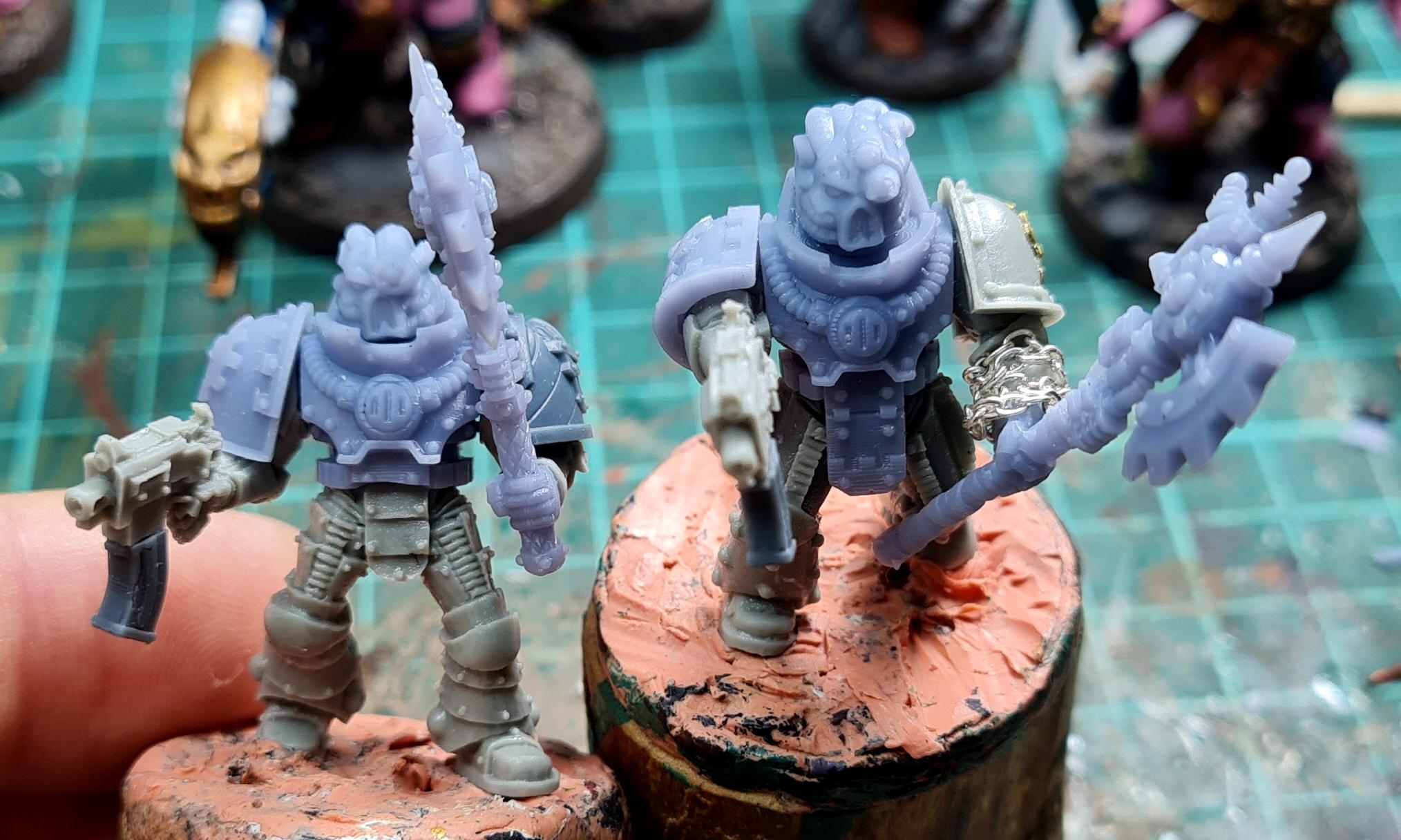 3d Print, Casting, Chaos, Chaos Space Marines, Conversion, Heresy, Heretic Astartes, Infantry, Iron Warriors, Iron Within, Iron Without, Kitbash, Omnisian Axe, Traitor Legions, Warhammer 40,000, Work In Progress