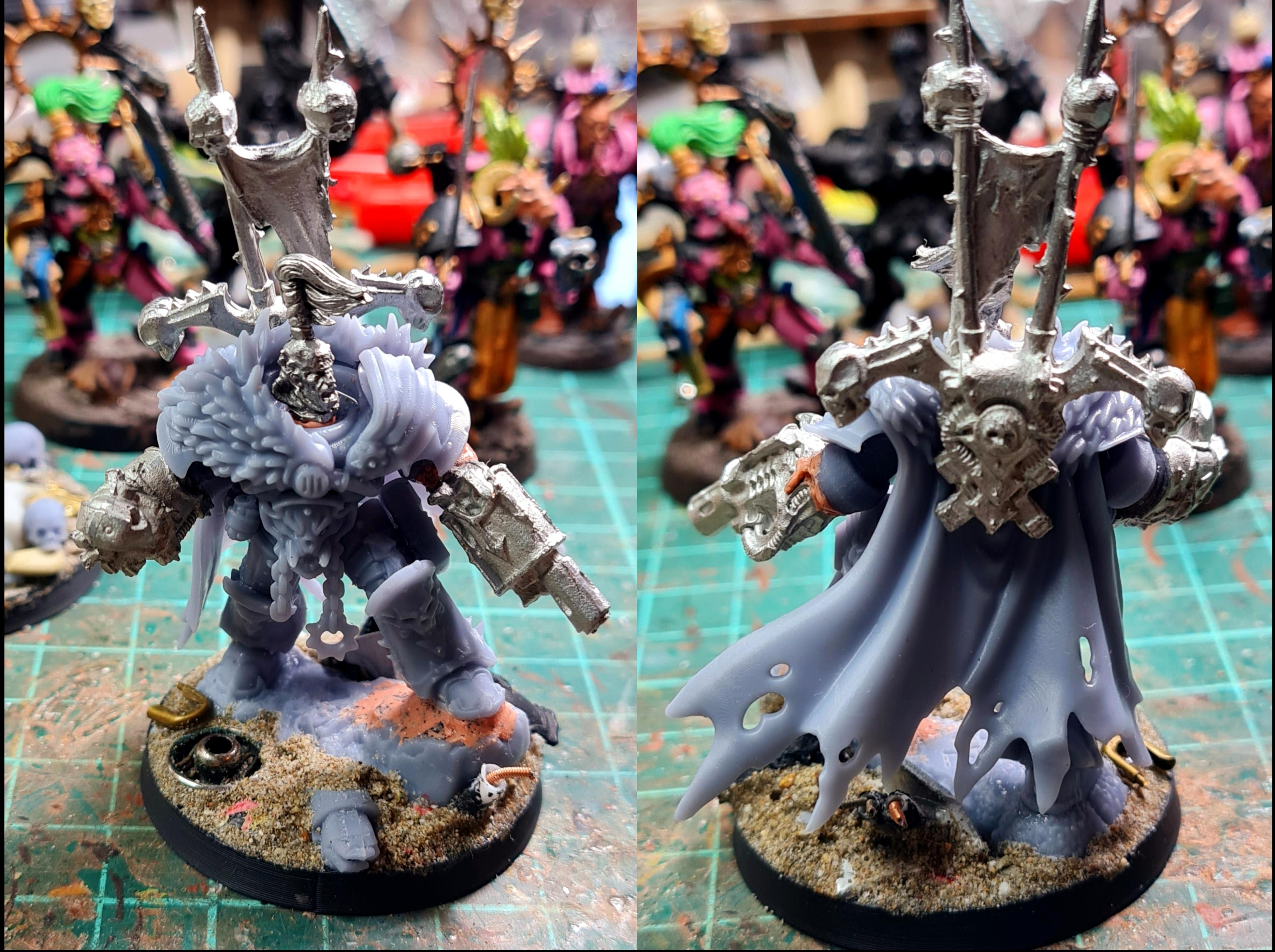 3d Print, Chaos, Chaos Lord, Chaos Space Marines, Conversion, Eavy Metal, Heresy, Heretic Astartes, Infantry, Kitbash, Traitor Legions, Trophy, Warhammer 40,000, Work In Progress