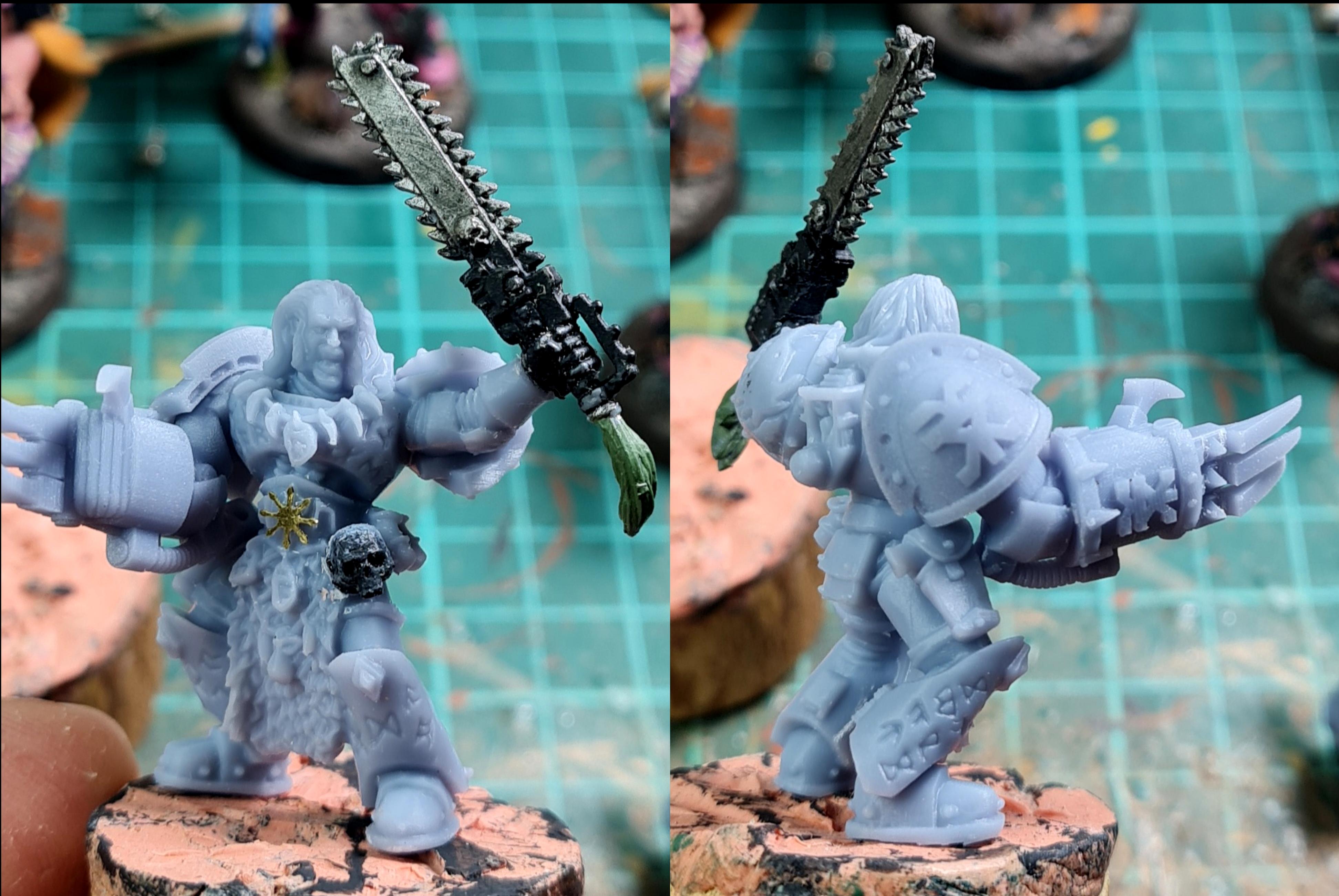 3d Print, Berserk, Berserkers, Berzerk, Berzerker, Blood For The Blood God, Blood Wolves, Chaos, Chaos Space Marines, Conversion, Heresy, Heretic Astartes, Infantry, Khorne, Khorne Wolves, Kitbash, Lightnig Claws, Skulls For Skull Throne, Space Wolves, Traitor Legions, Trophy, Warhammer 40,000, Work In Progress