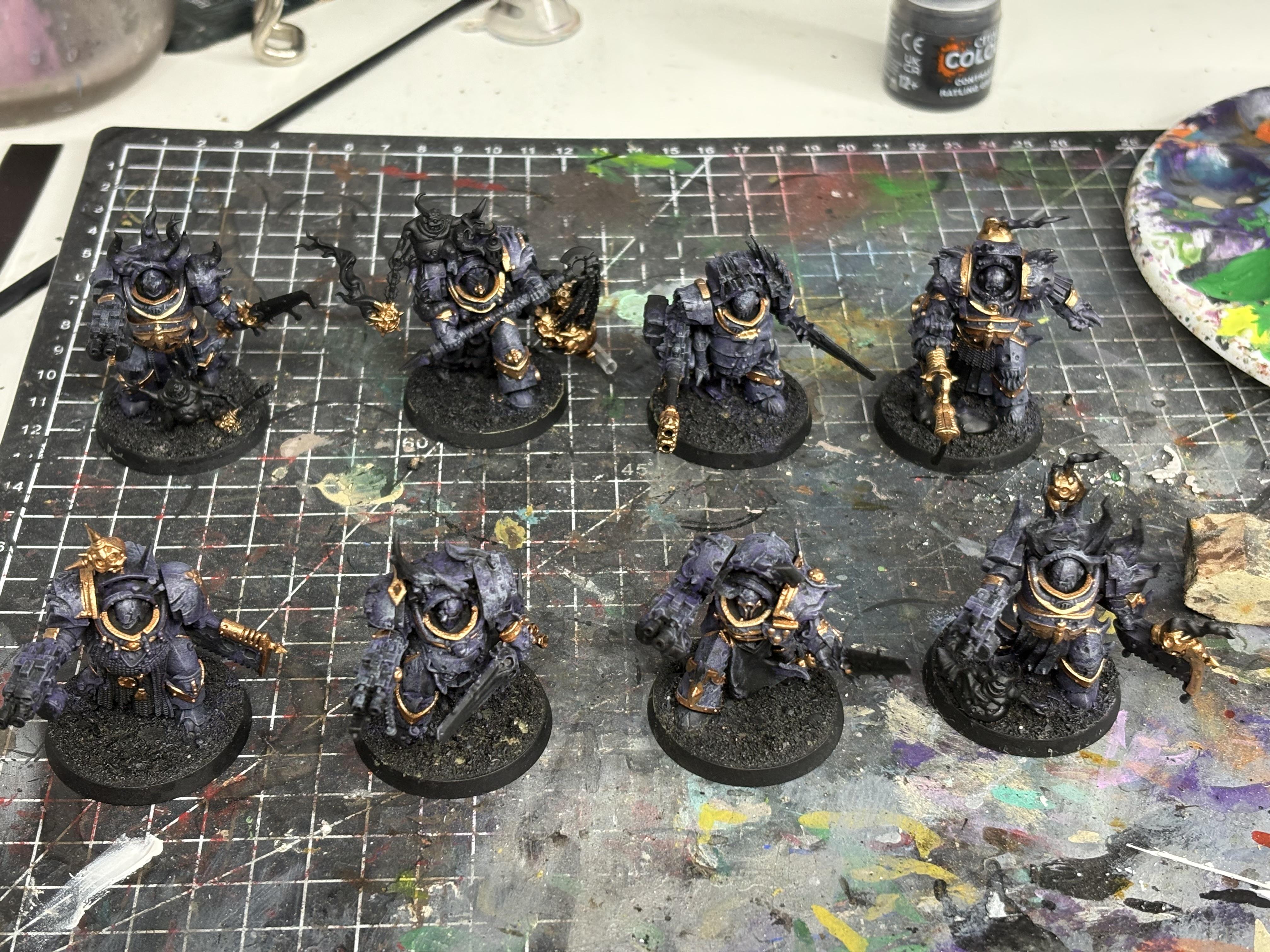 Blightlord Terminators, Blightlords, Chaos Space Marines, Death Guard, Plague Marines, Space Marines, Terminator Armor, Warhammer 40,000, Work In Progress