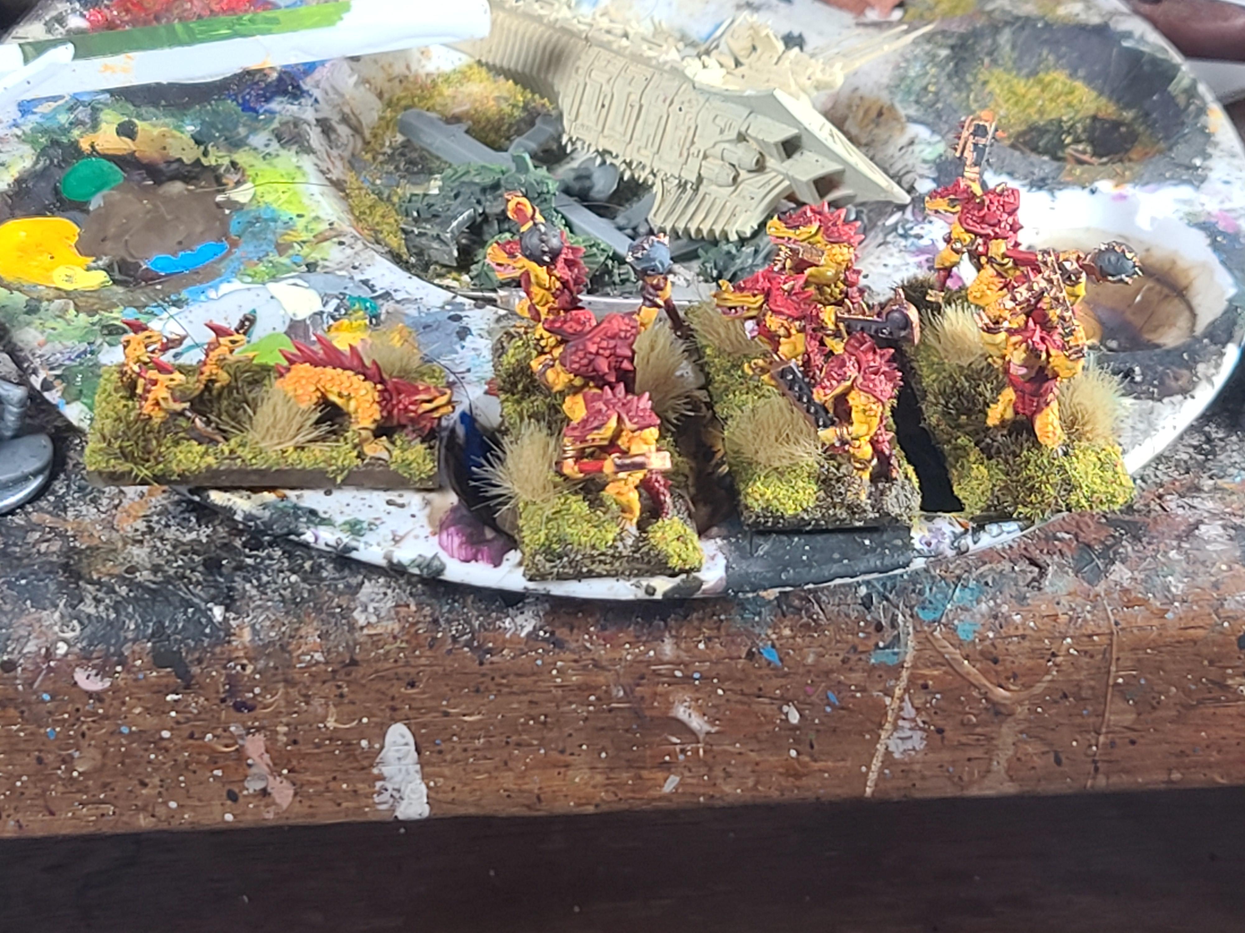 10mm, Forest Dragon Design, Korxigor  Marvelous Minipaints, Kroxigor, Lizardmen, Salamander, Warmaster