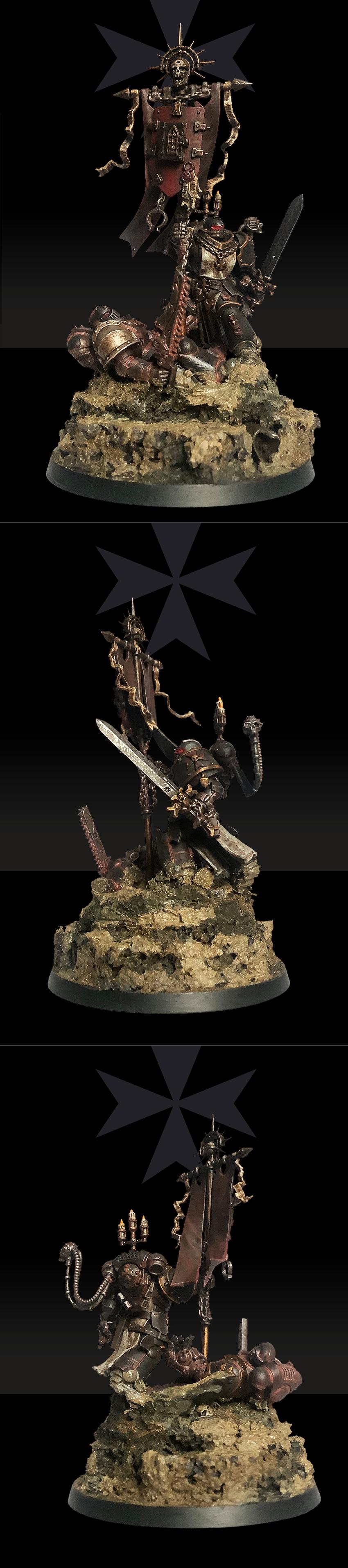 Black Templars, Crusade Ancient, Grimdark, Space Marines, Stahlfried, Standard Bearer, Warhammer 40,000, Warhammer Fantasy