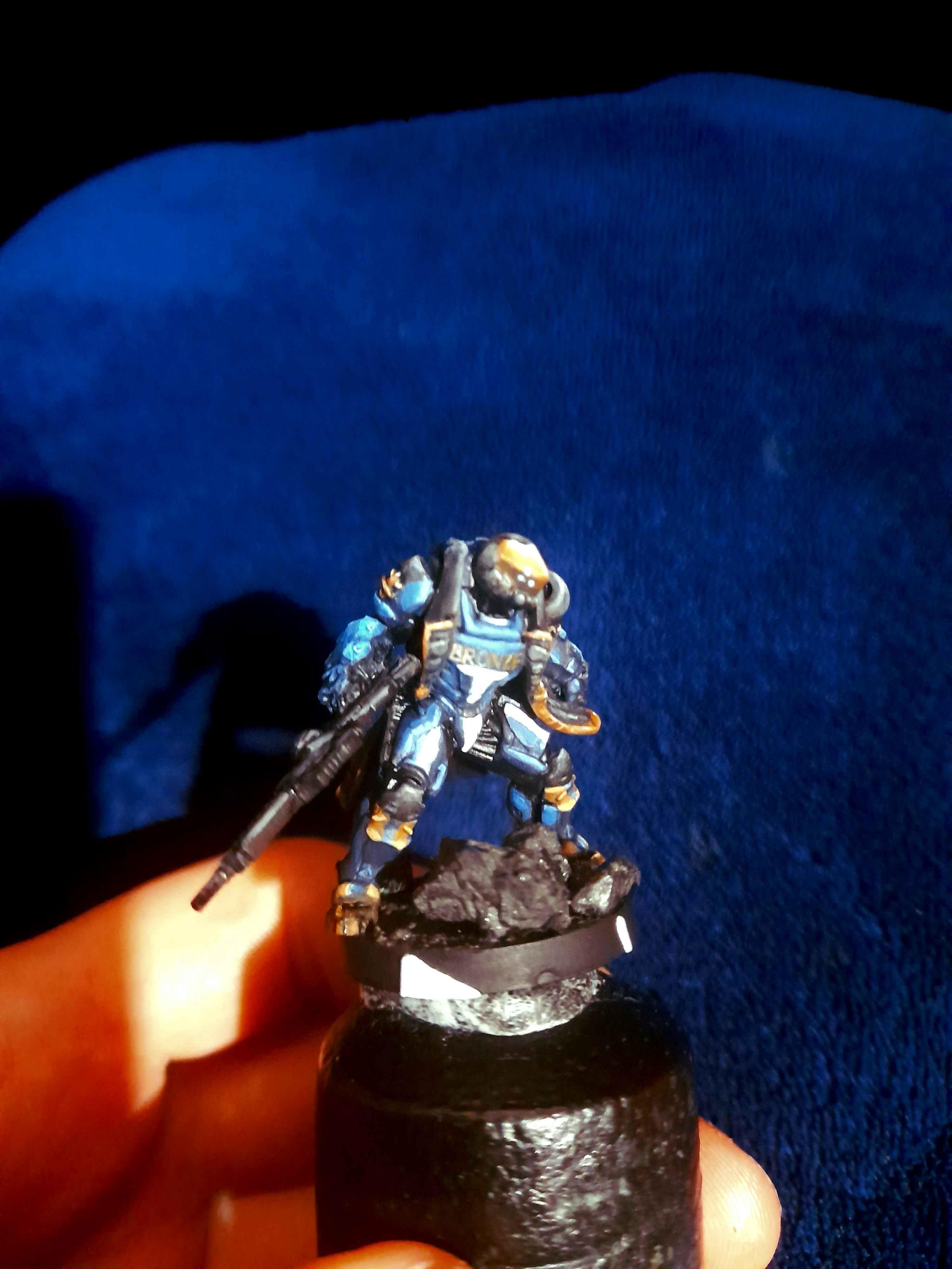 Bronze, Heavy Infantry, Infinity, Mini, Miniature, Non-Metallic Metal, O-12, Work In Progress