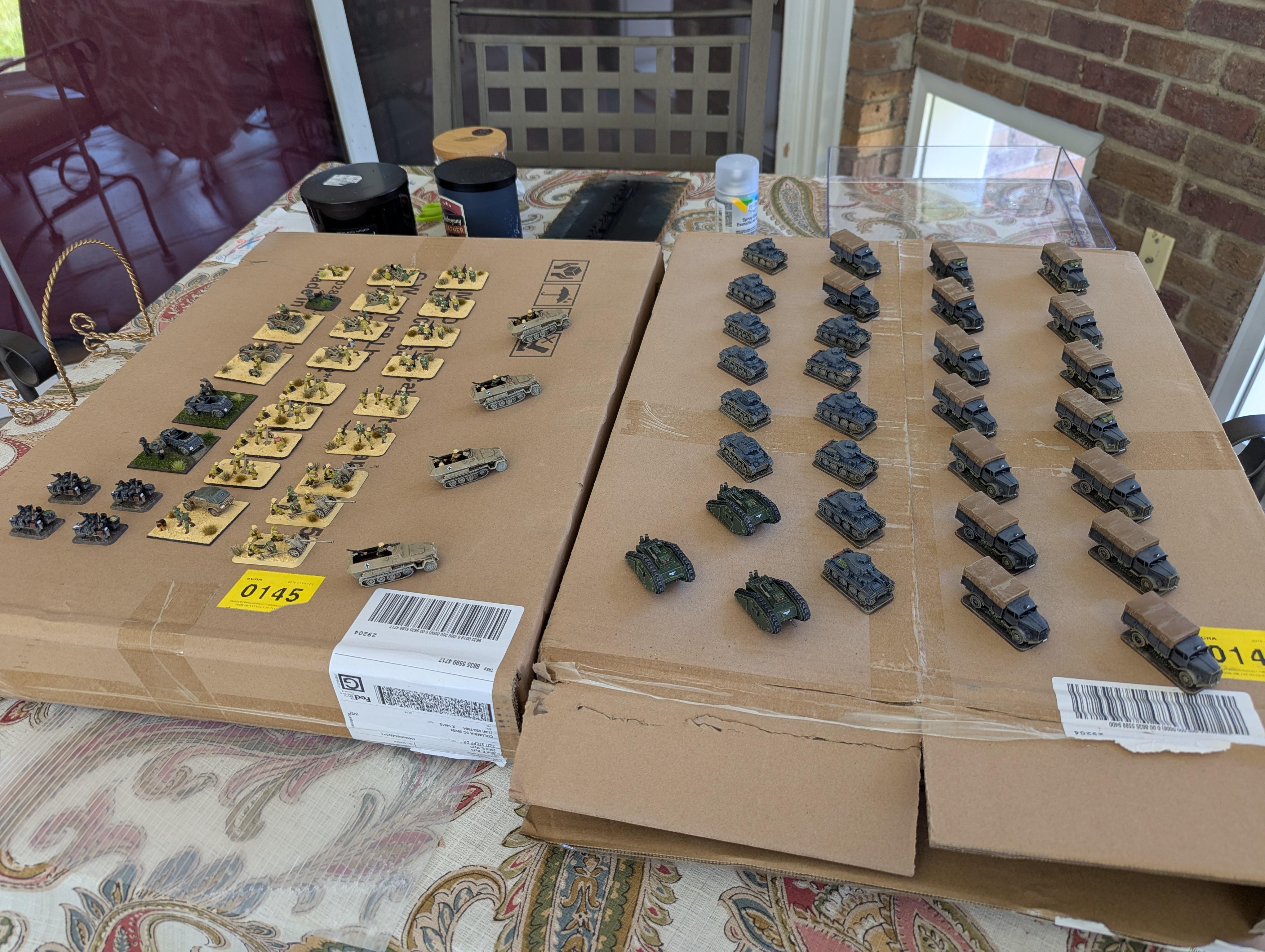 15mm German WW2 after Dullcote