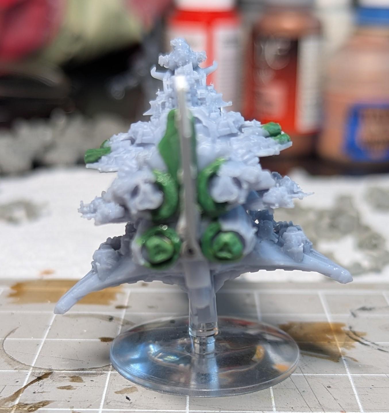 3d printer fails on BFG Ork Kill Kroozer, rear fixes