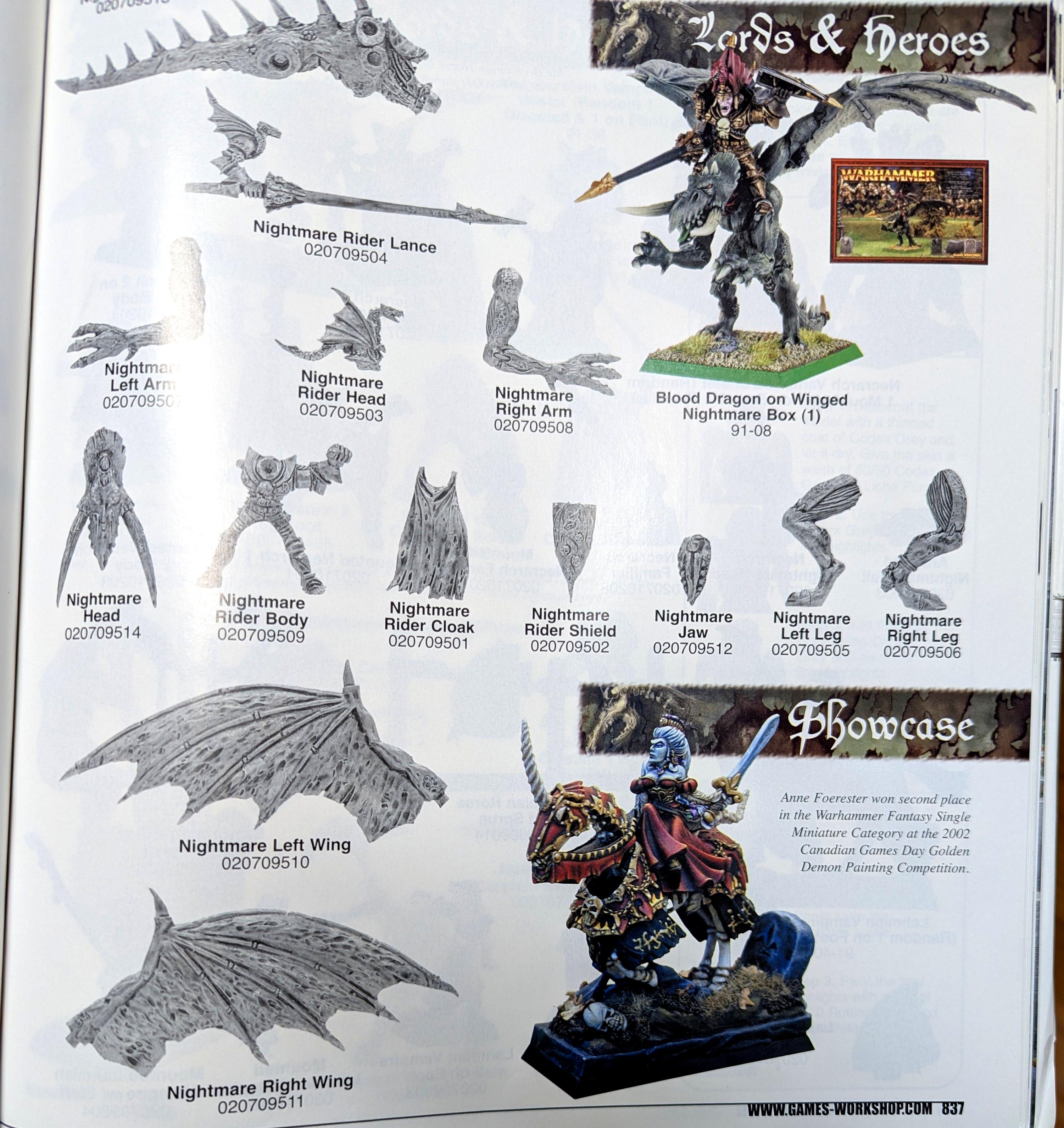 Blood Dragon, Catalog, Games Workshop, Lord, Nightmare, Vampire, Warhammer Fantasy