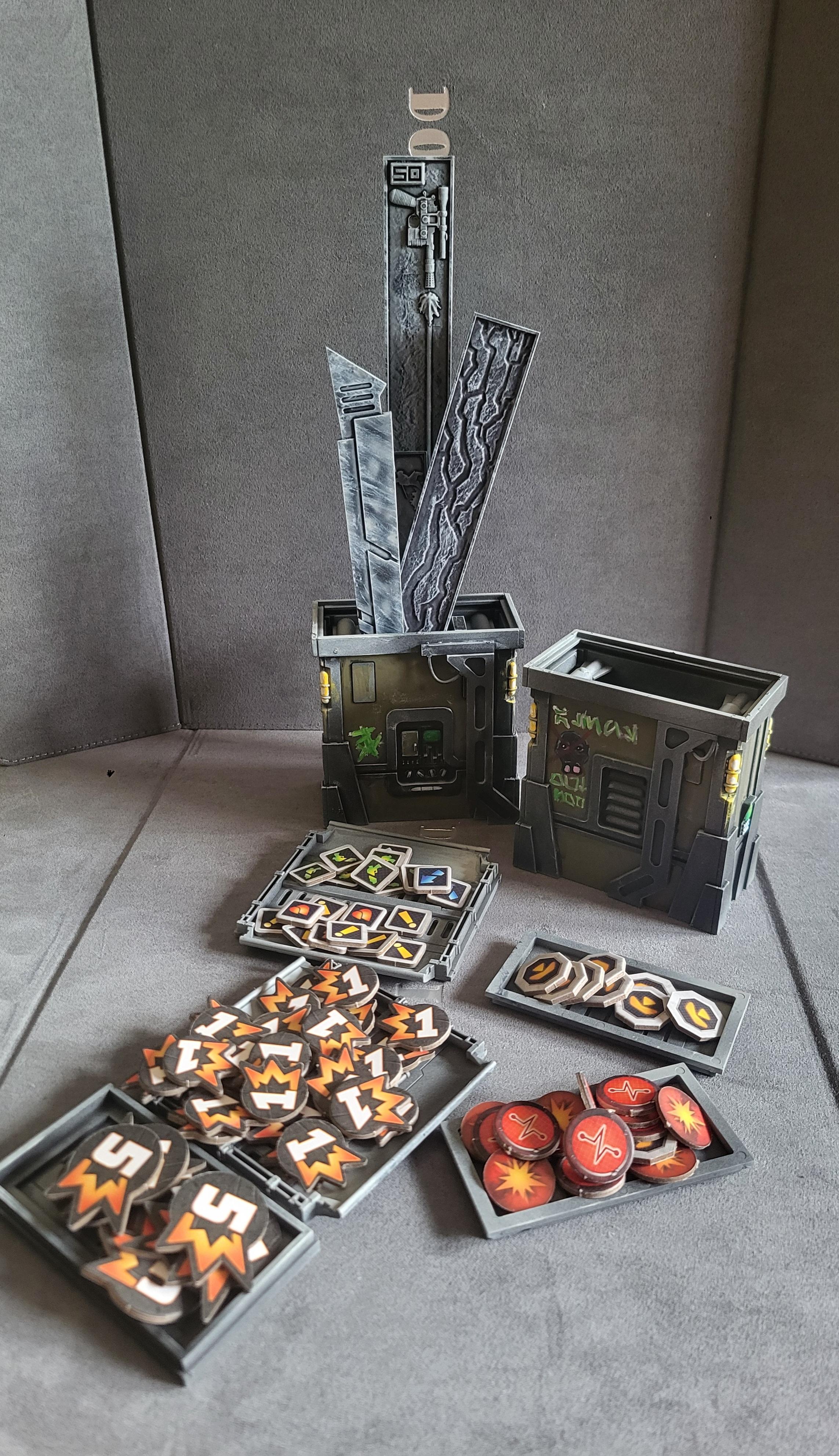 Scatter, Terrain, Dice boxes and trays