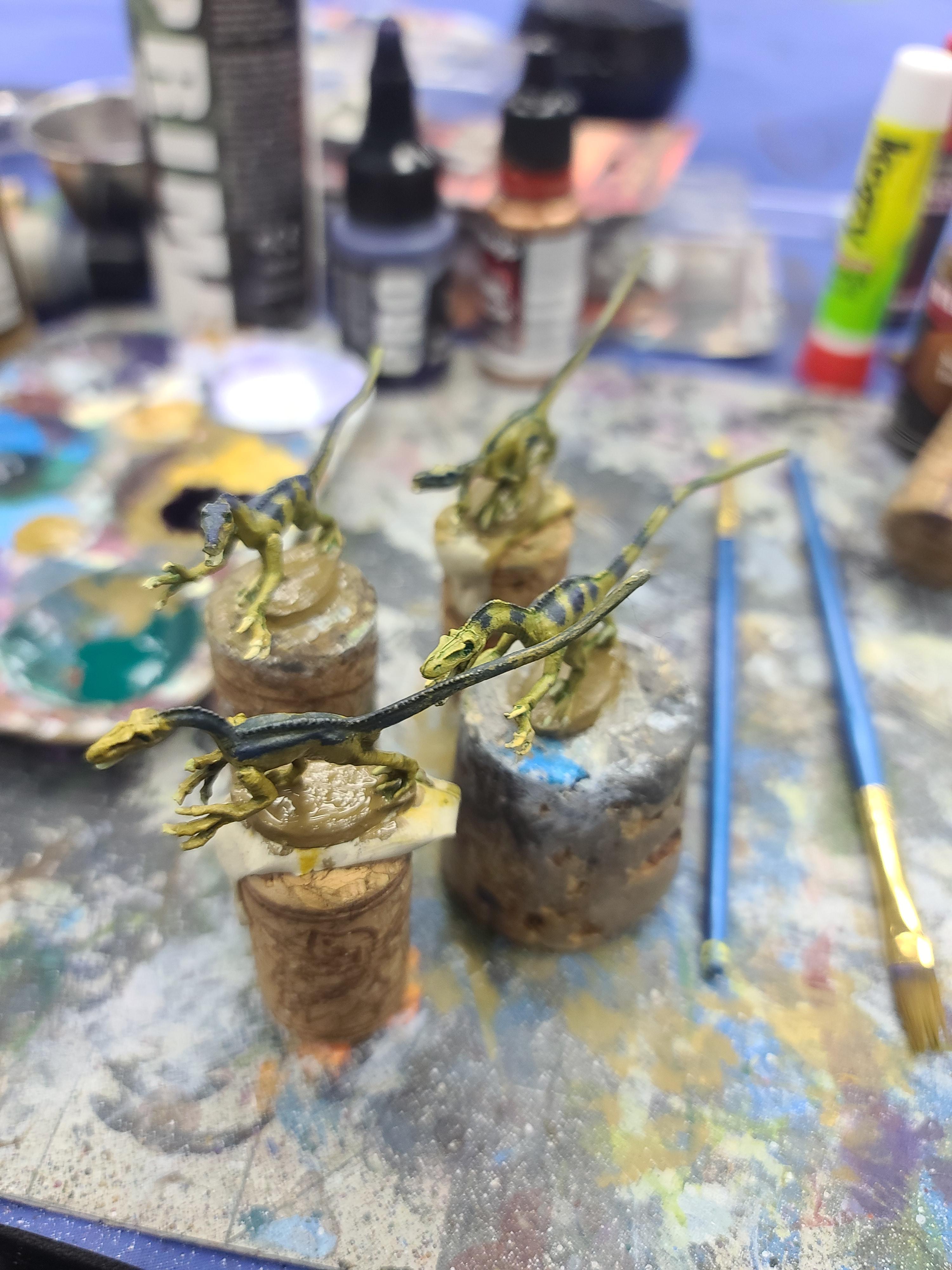 Dinosaur, Dungeons And Dragons, Ironwind Metals, Metal, Monster, Ral Partha Miniatures, Raptors