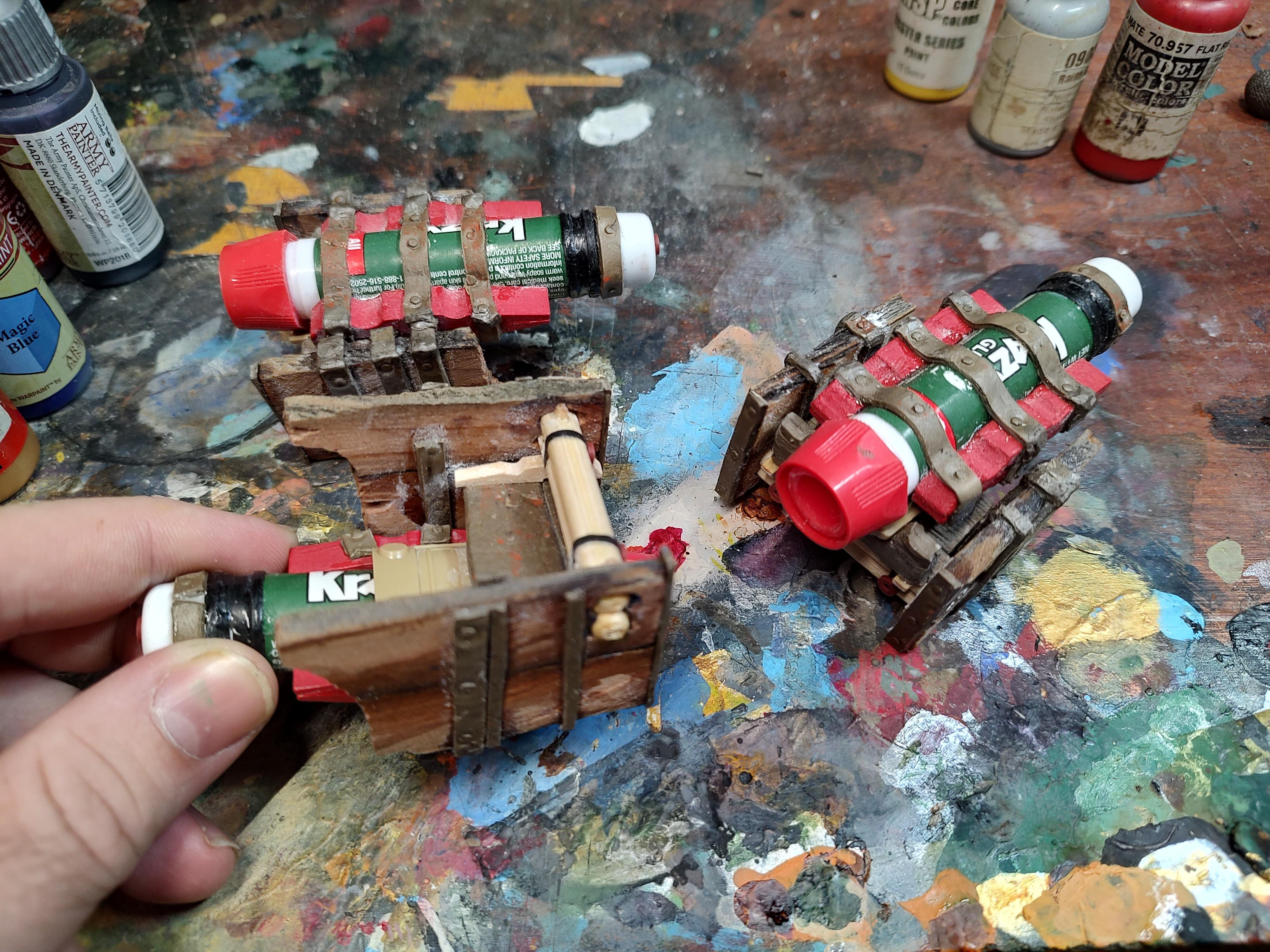 Cannon, Dwarf Cannon, Dwarves, Krazy Glue, Scratch Build