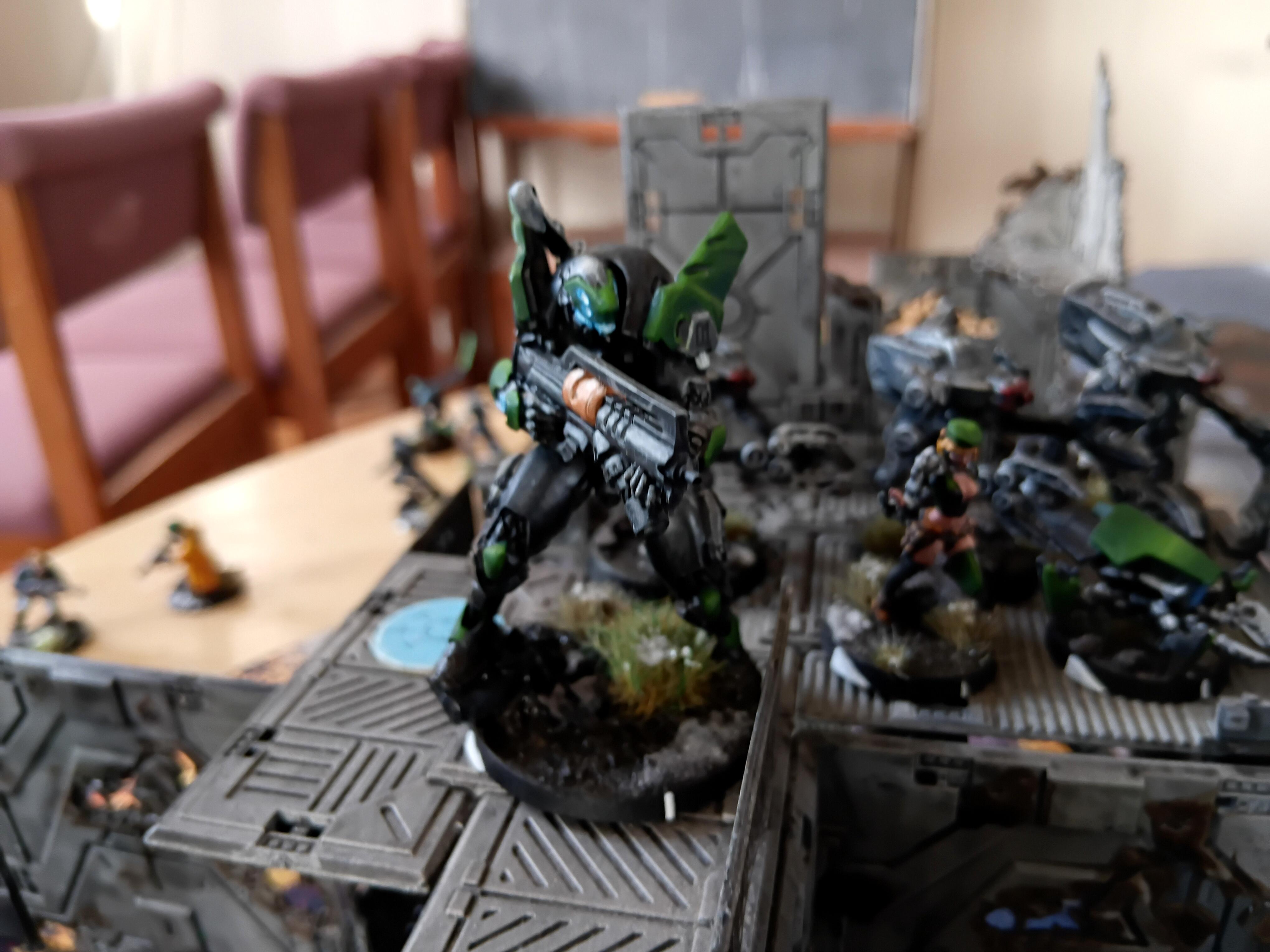 Azakir Halgriv, Battle, Commandoes, Crabbot, Custodes, Custodian Brothers, Folsk Gelt, Fun, Gff, Grimdark Future, Infinity, Mech Suit, Militia, Miniature Game Club, Minis, Ruins, Sela Orrel, Skirmish, Tabletop, Tech Cutie, Tech-bee, The Crew Of The Orray, Tikbalang, Vindicare Assassin