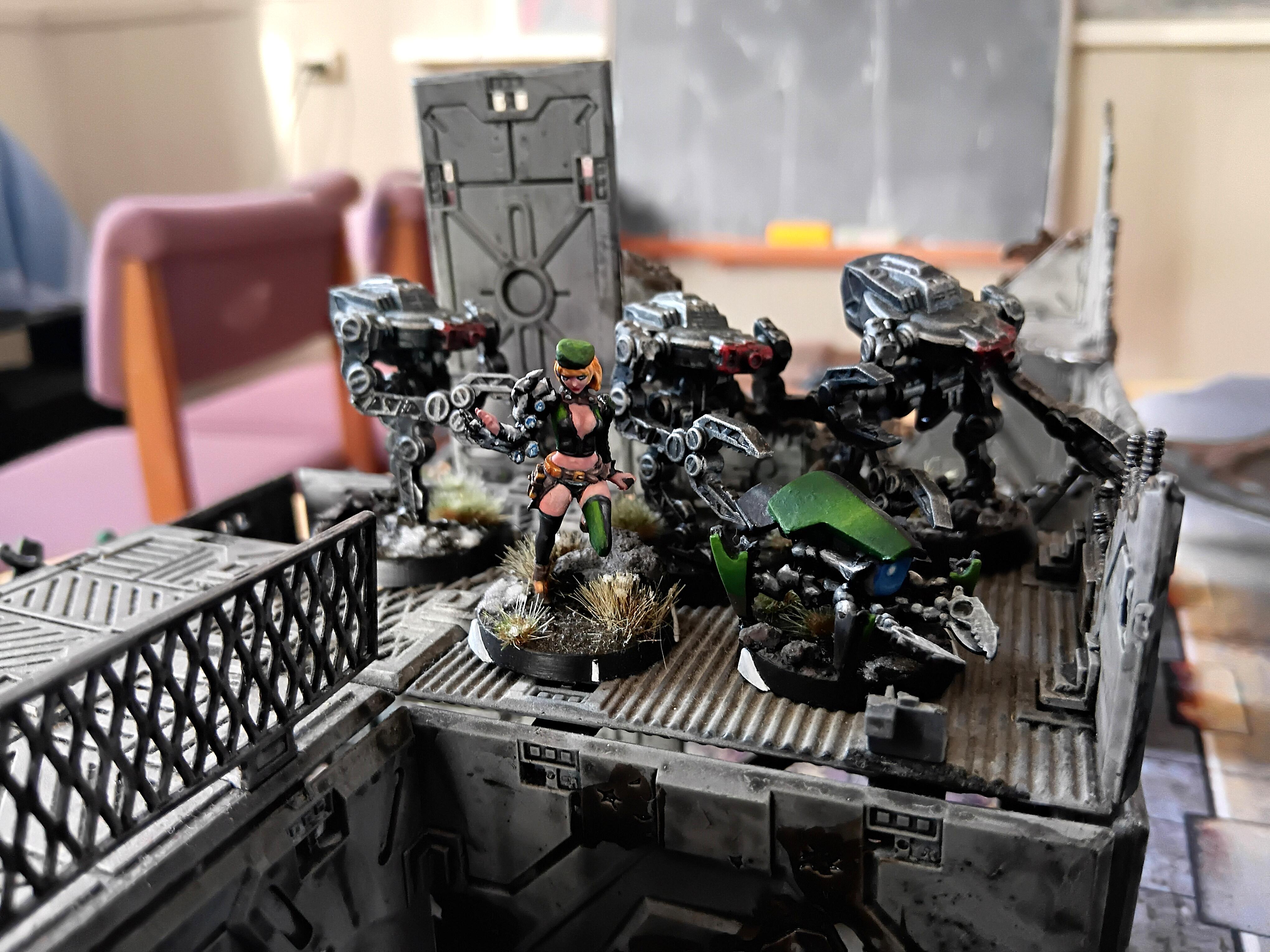 Azakir Halgriv, Battle, Commandoes, Crabbot, Custodes, Custodian Brothers, Folsk Gelt, Fun, Gff, Grimdark Future, Infinity, Mech Suit, Militia, Miniature Game Club, Minis, Ruins, Sela Orrel, Skirmish, Tabletop, Tech Cutie, Tech-bee, The Crew Of The Orray, Tikbalang, Vindicare Assassin