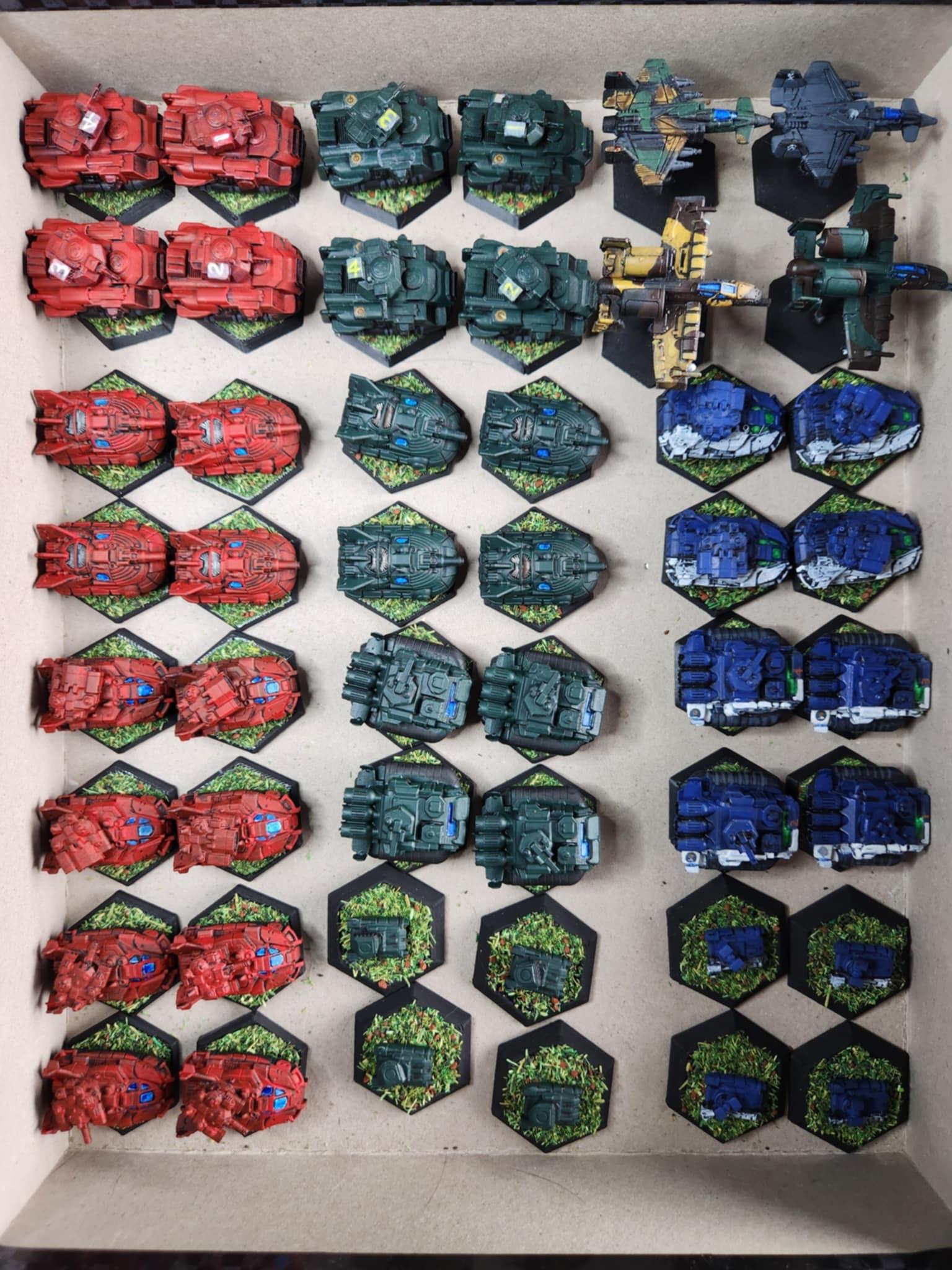 3d printed tanks after painting