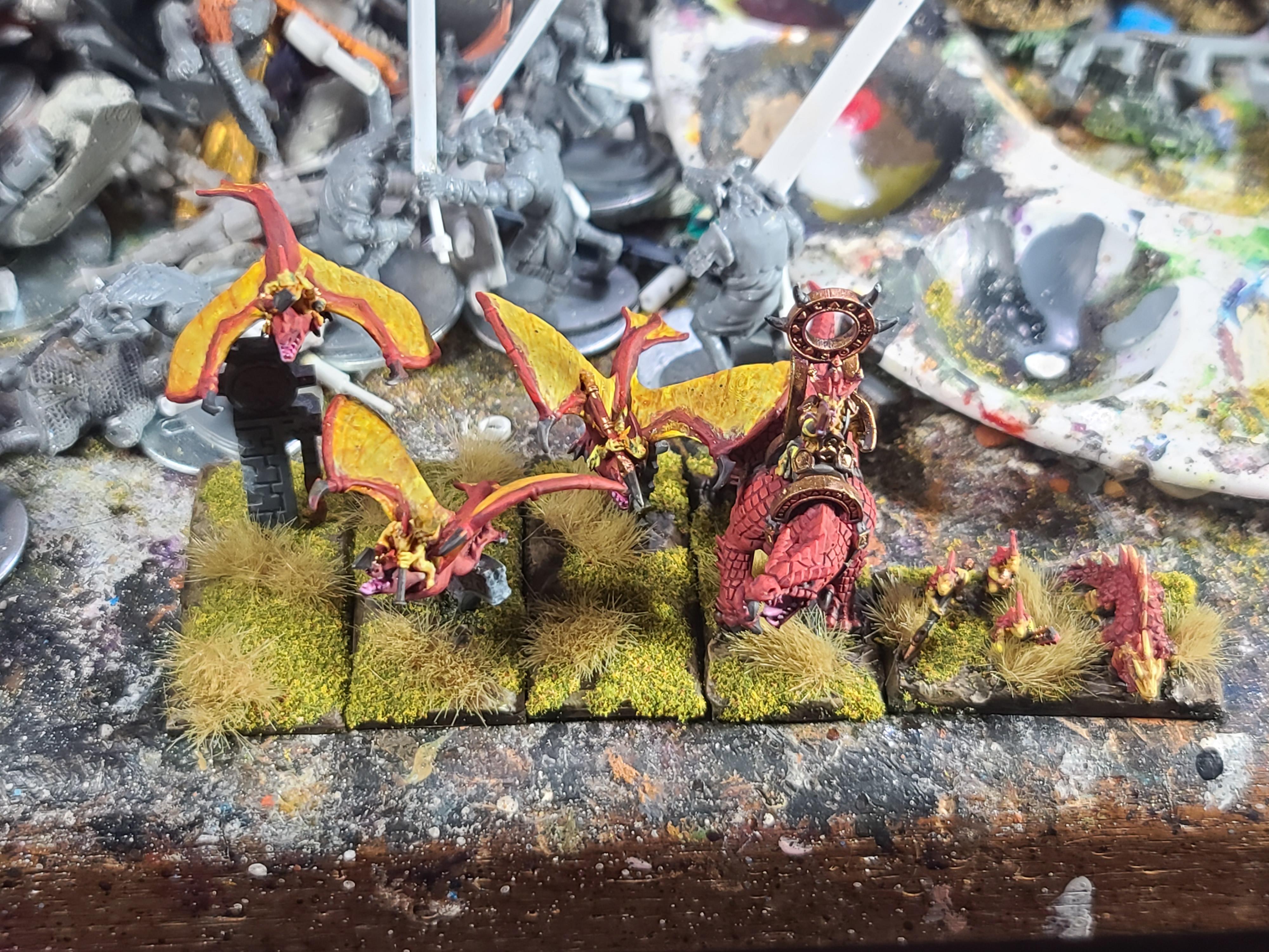 10mm, 3d Prints, Carnasaur, Forest Dragon Designs, Lizardmen, Marvelous Minipaints, Salamander, Terradons
