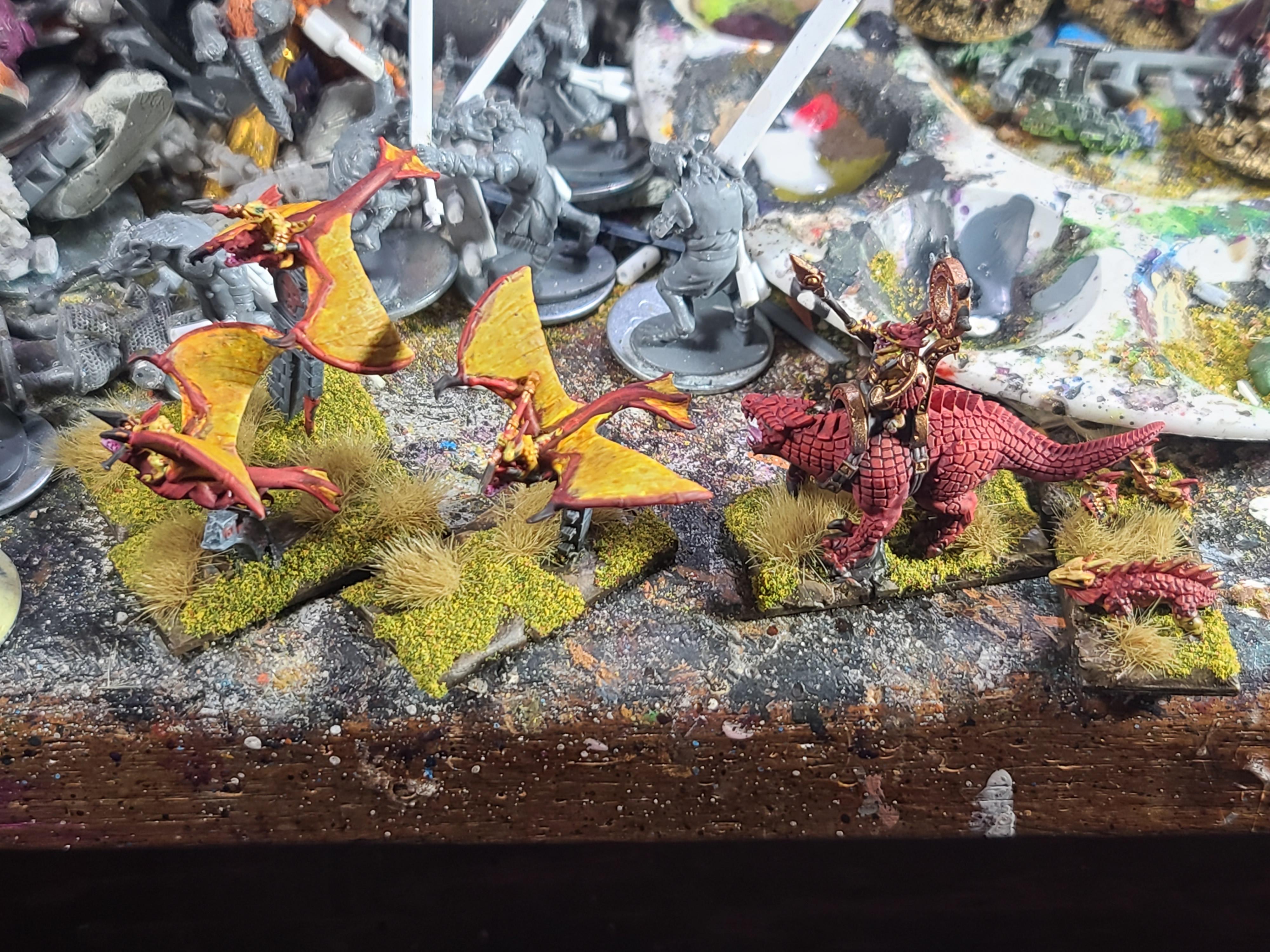 10mm, 3d Prints, Carnasaur, Forest Dragon Designs, Lizardmen, Marvelous Minipaints, Salamander, Terradons