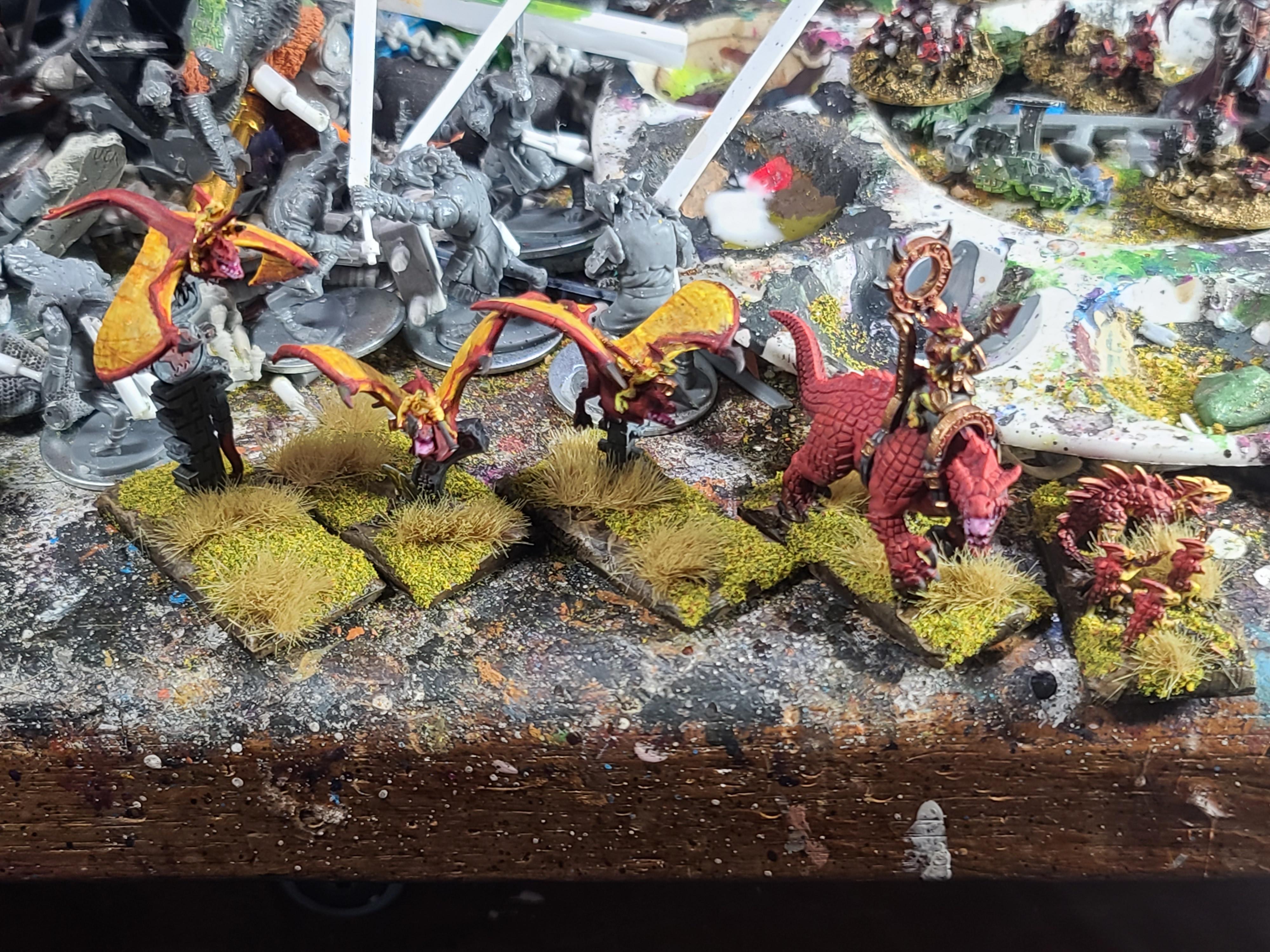 10mm, 3d Prints, Carnasaur, Forest Dragon Designs, Lizardmen, Marvelous Minipaints, Salamander, Terradons