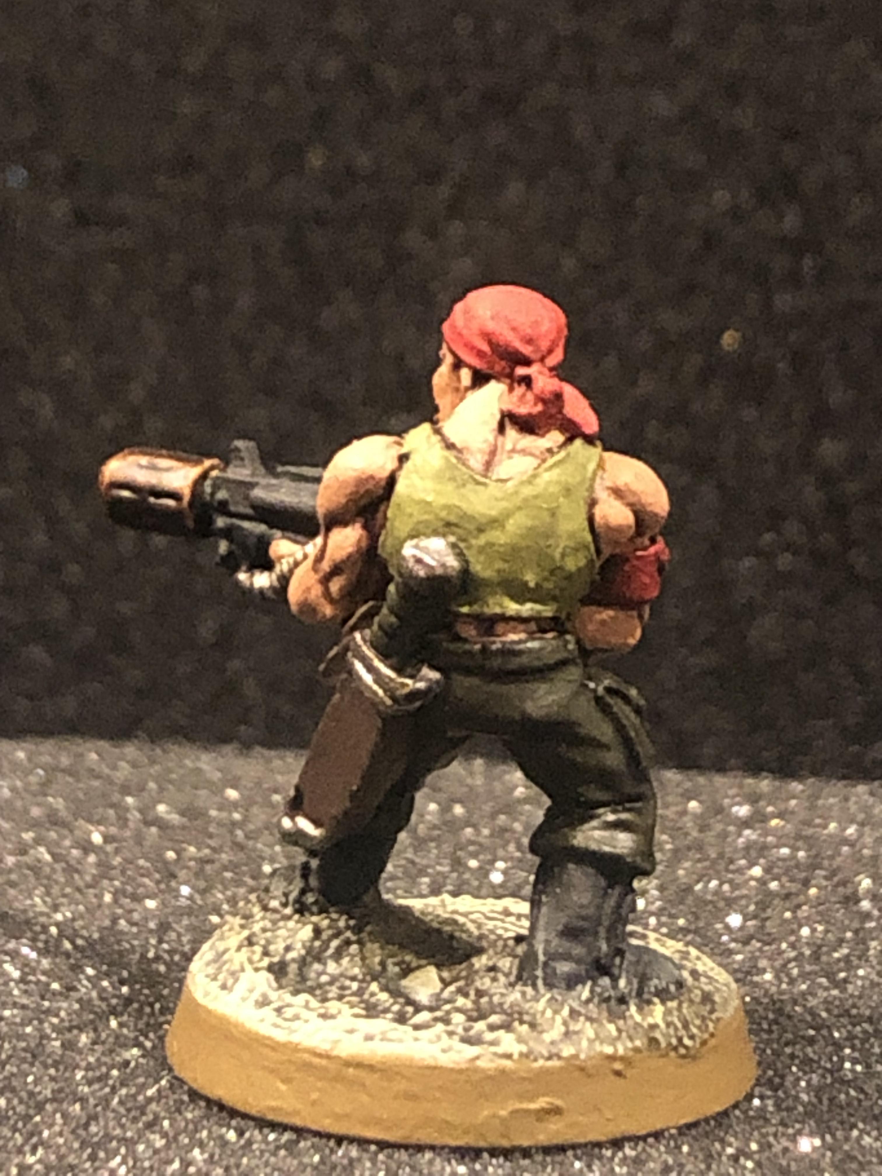 2nd Edition, 69, Astra Militarum, Badass, Bandana, Camouflage, Catachan, Catachan 69, Catachan Jungle Fighters, Imperial Guard, Jungle, Knife, Meltagun, Meltagunner, Metal, Out Of Production, Retro