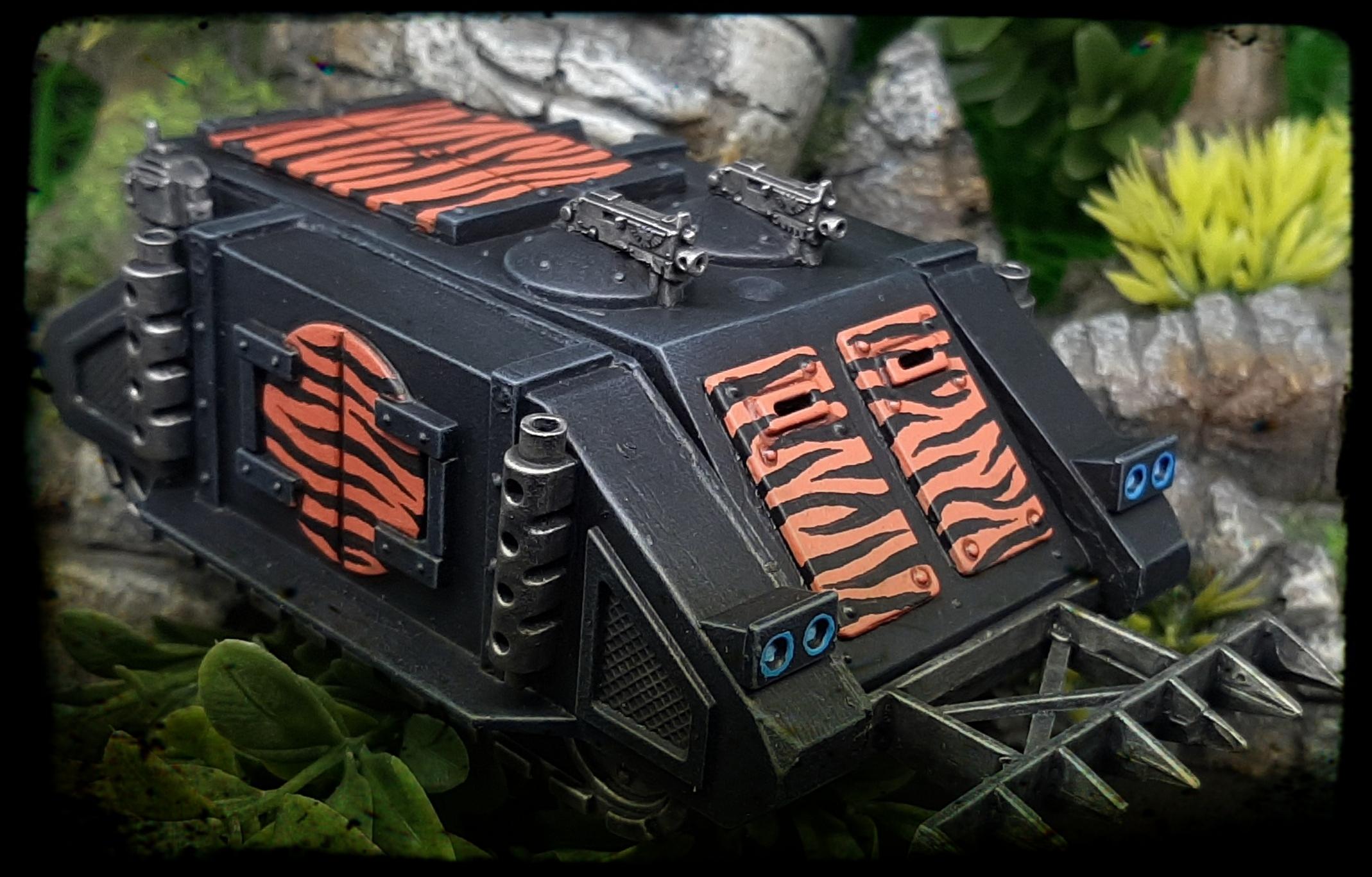 Adeptus, Astartes, Camouflage, Conversion, Custom, Fighting, Forest, Jungle, Kitbash, Rhino, Space, Space Marines, Tank, Tigers, Veda
