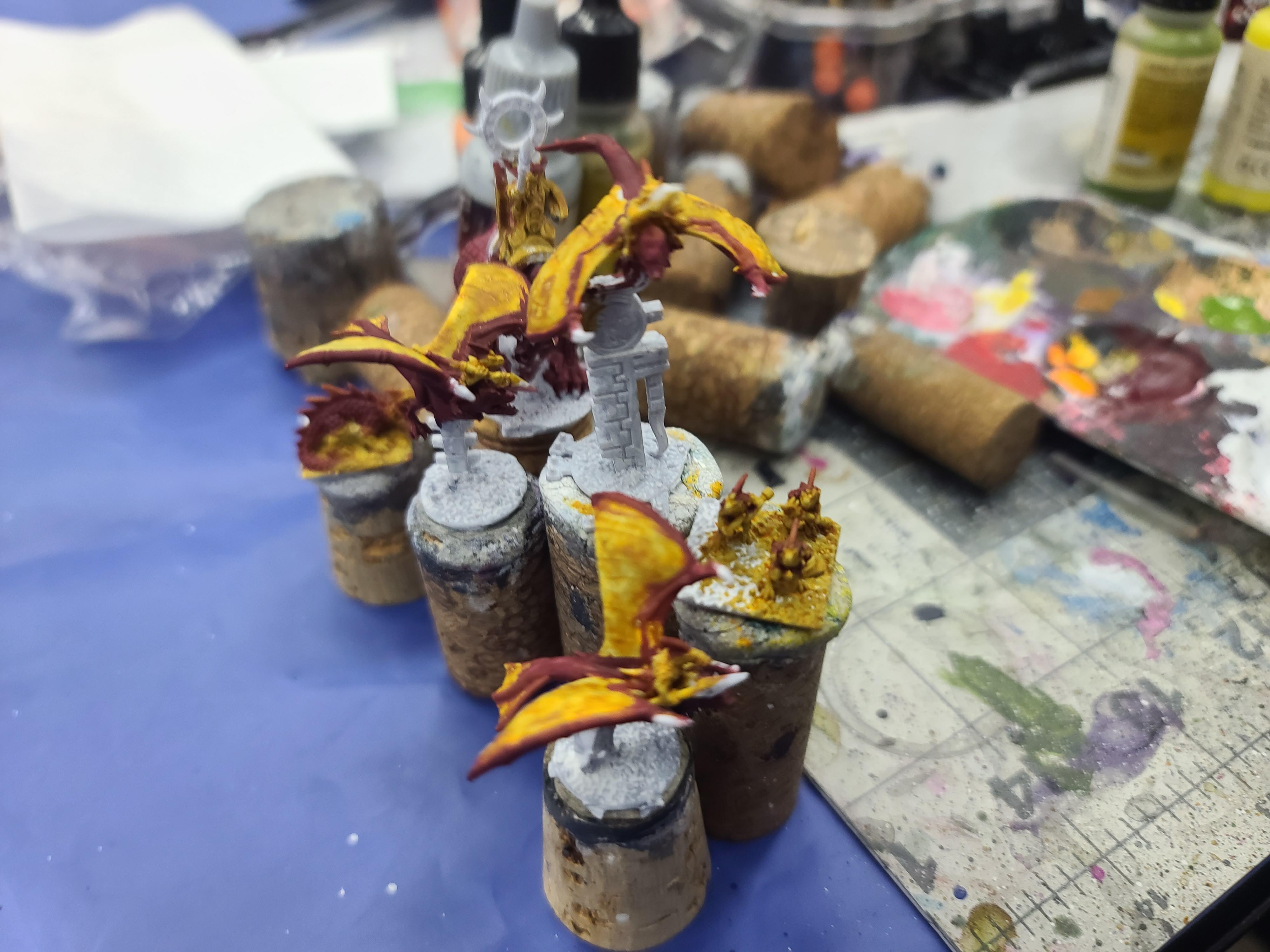 10mm, Carnasaur, Forest Dragon, Lizardmen, Marvelous Minipaints, Salamander, Terradons, Warmaster