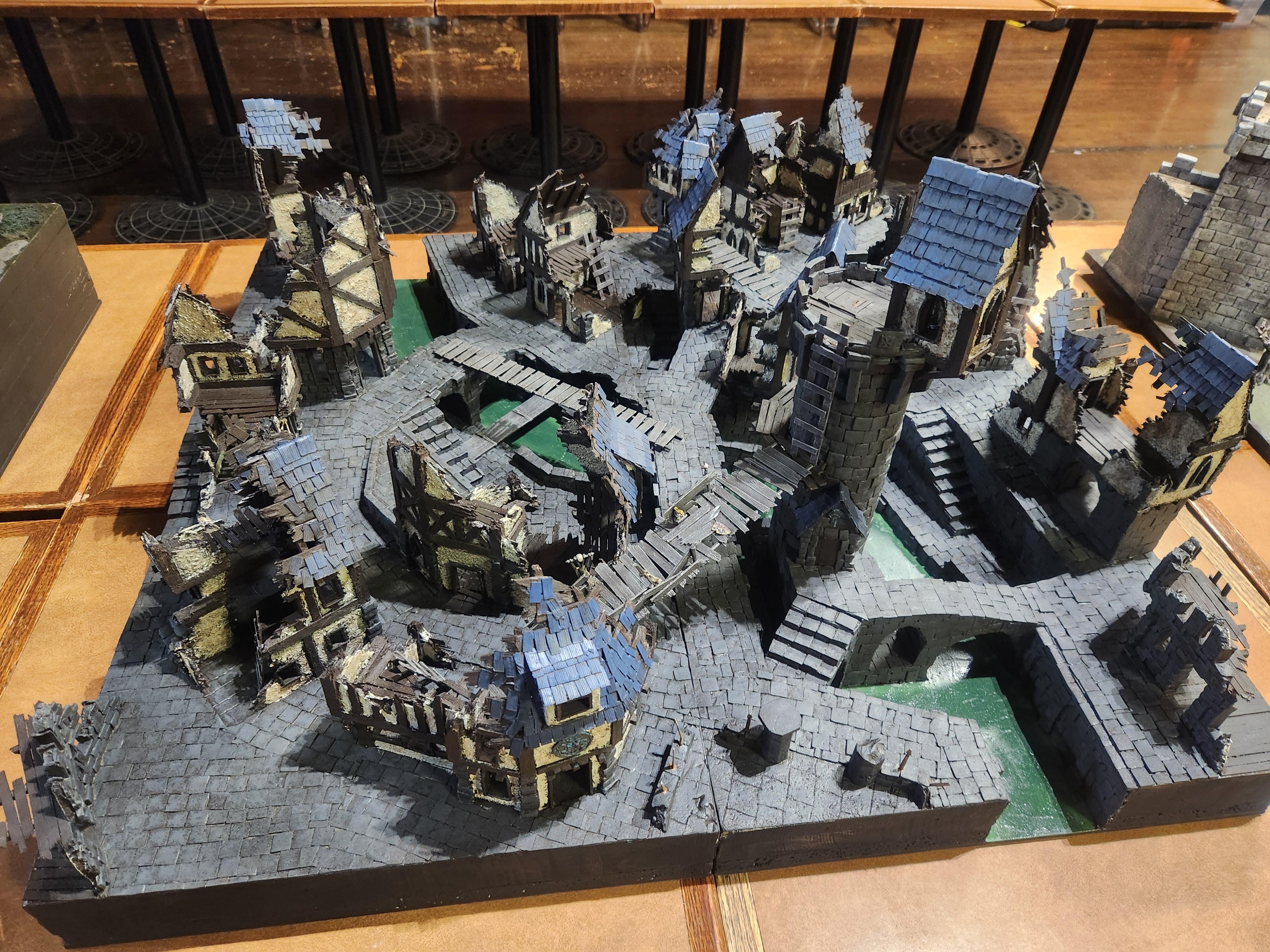 Bridge, Canal, Empire, Mordheim, Ruin, Scratch Build, Terrain, Tower