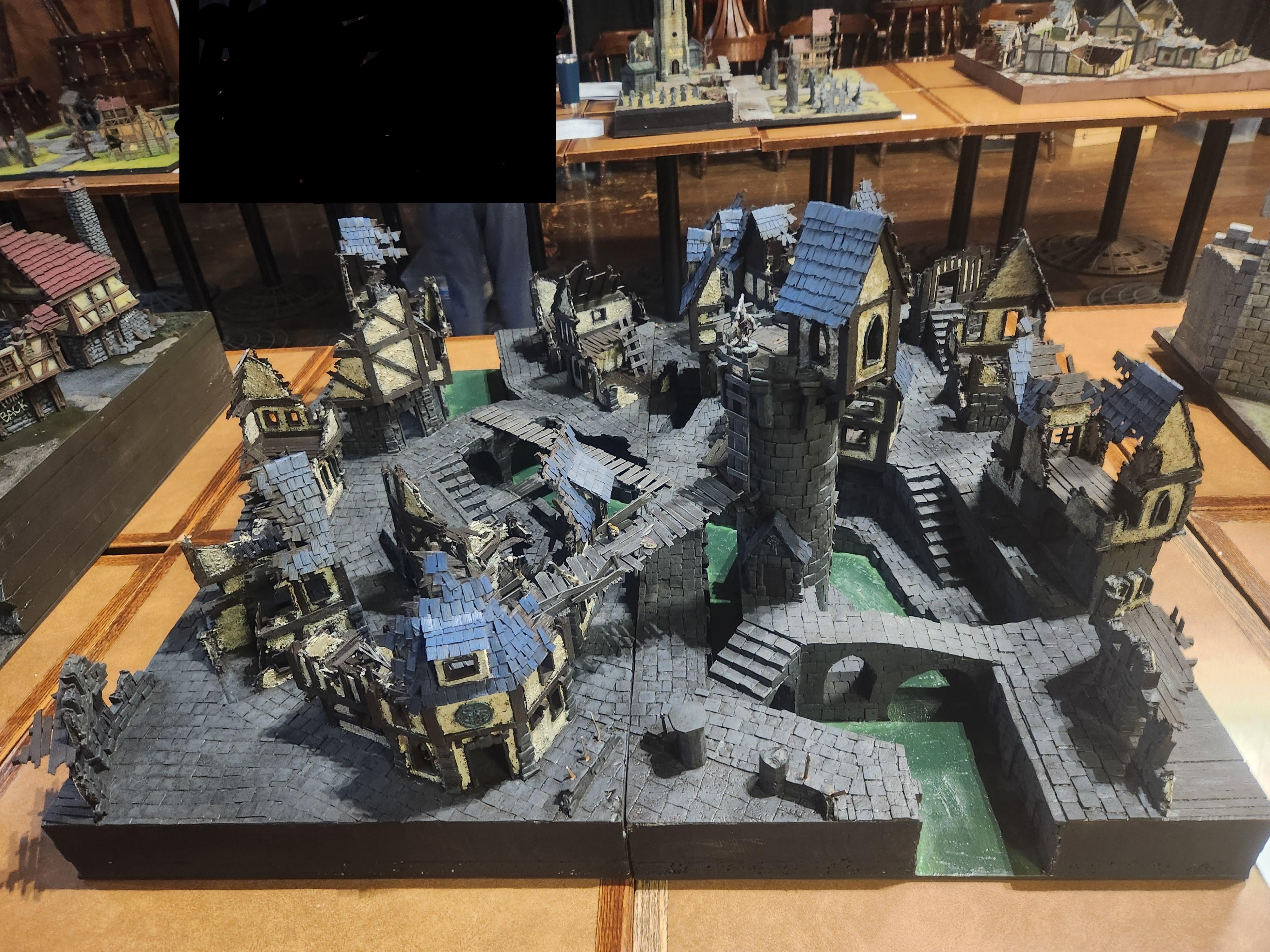 Bridge, Canal, Empire, Mordheim, Ruin, Scratch Build, Terrain, Tower