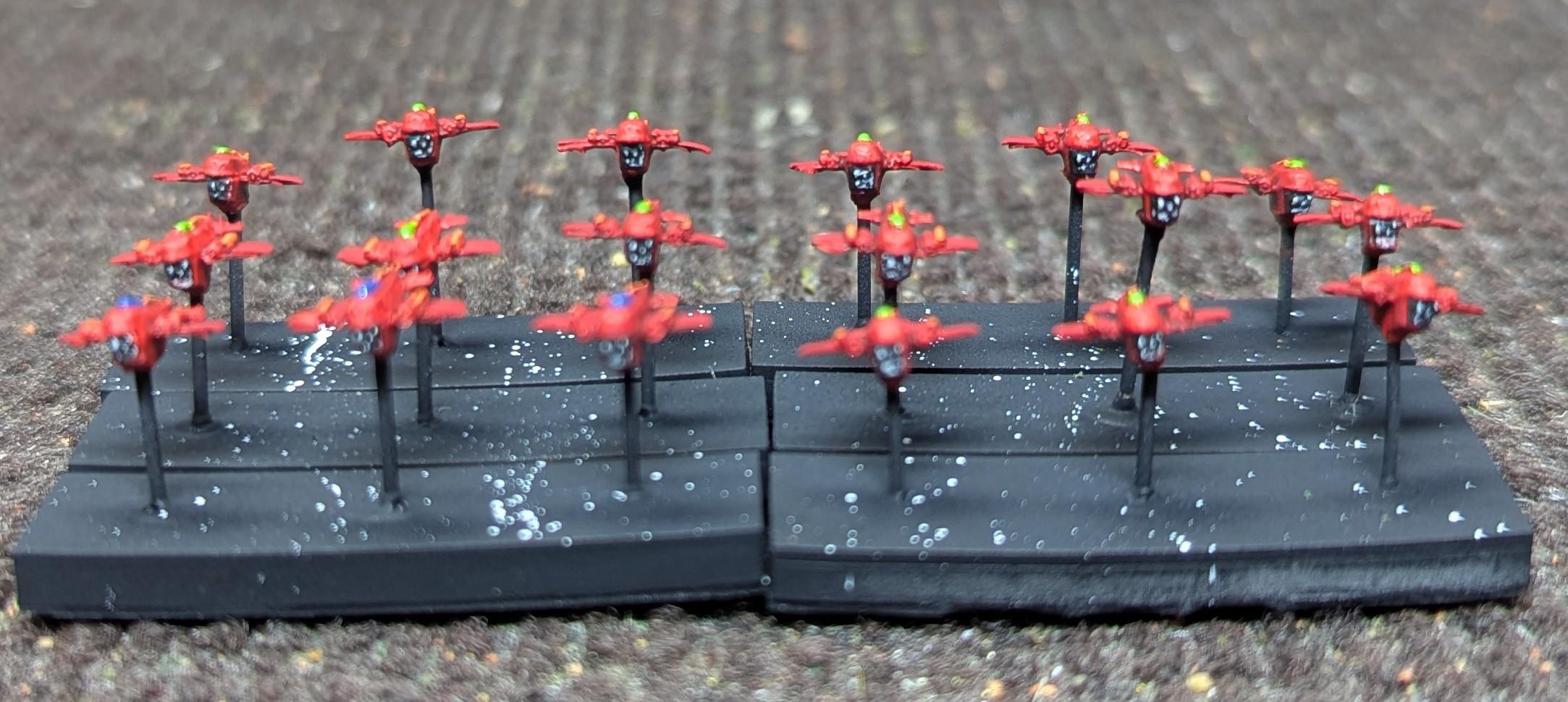 2025, 3d Print, Battlefleet Gothic, Fighta-bomba, Orks, Painted