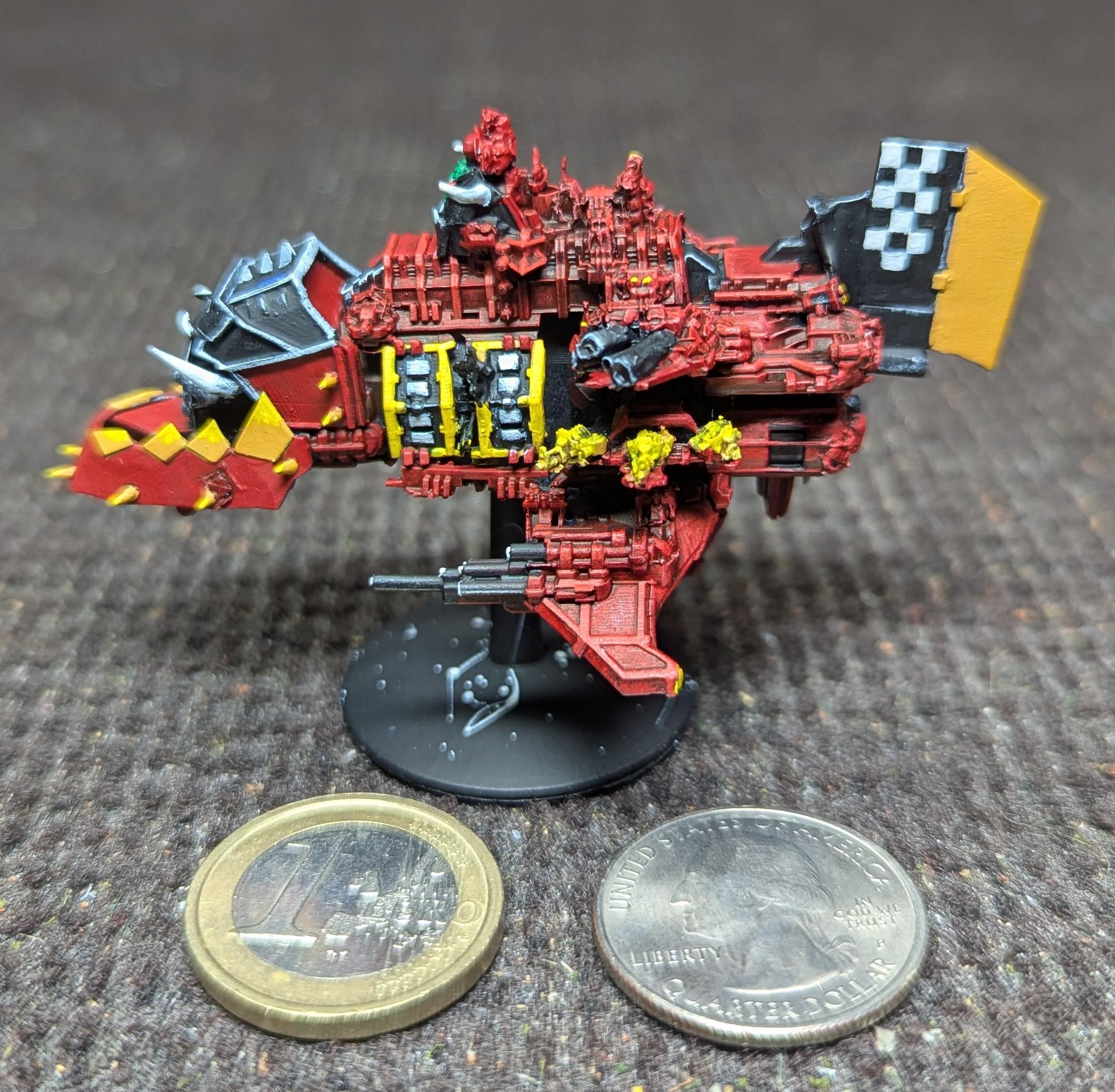 2025, 3d Print, Battlefleet Gothic, Orks, Painted