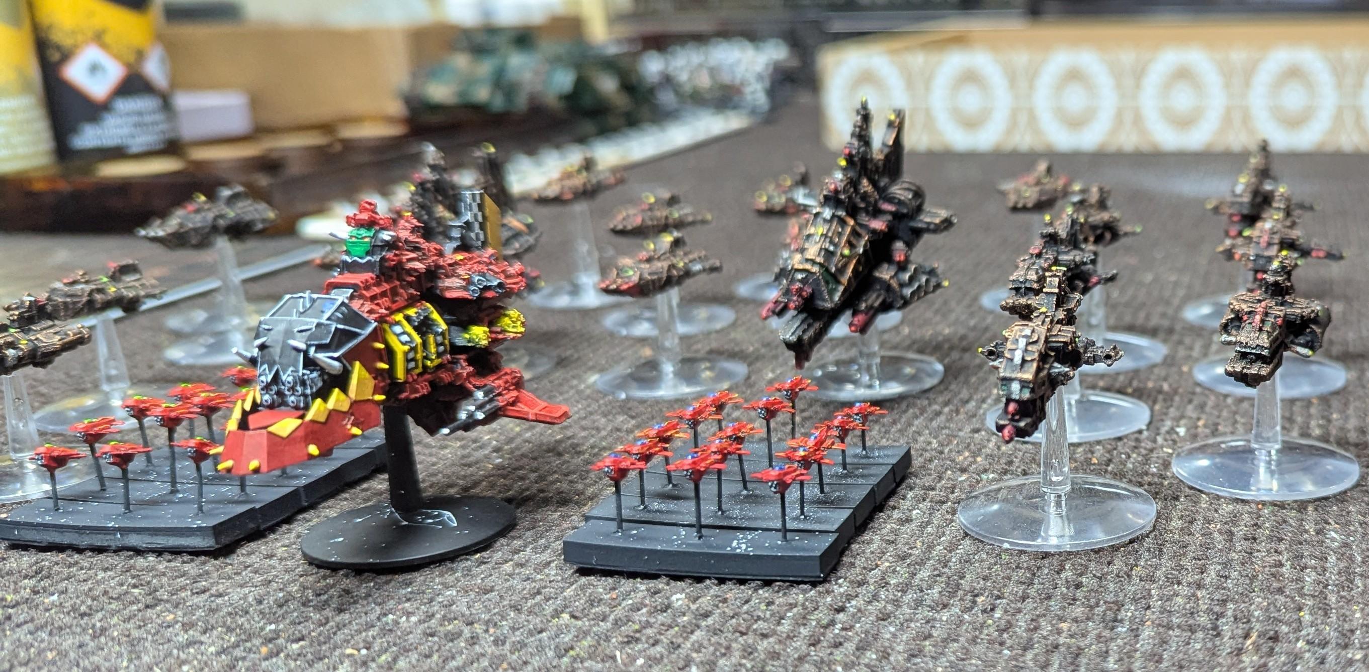 2025, Battlefleet Gothic, Orks, Painted
