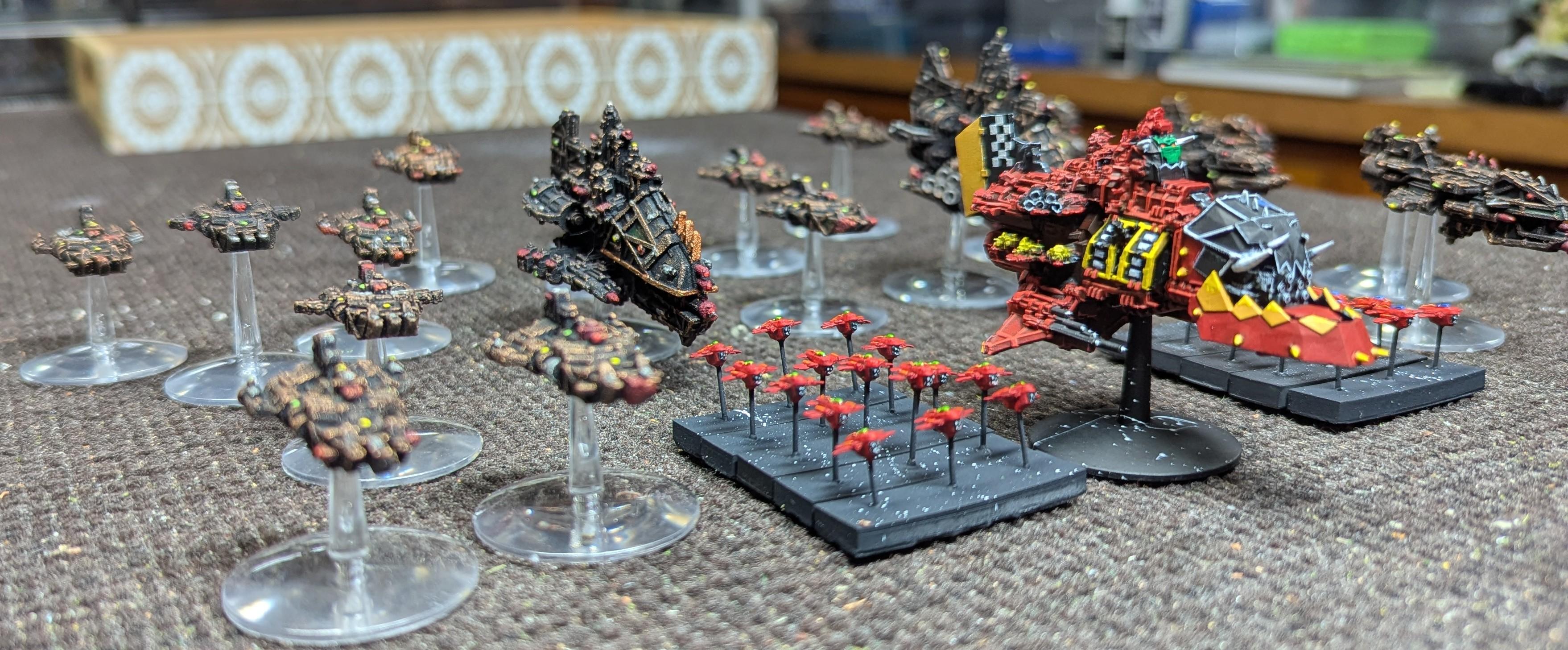 2025, Battlefleet Gothic, Orks, Painted