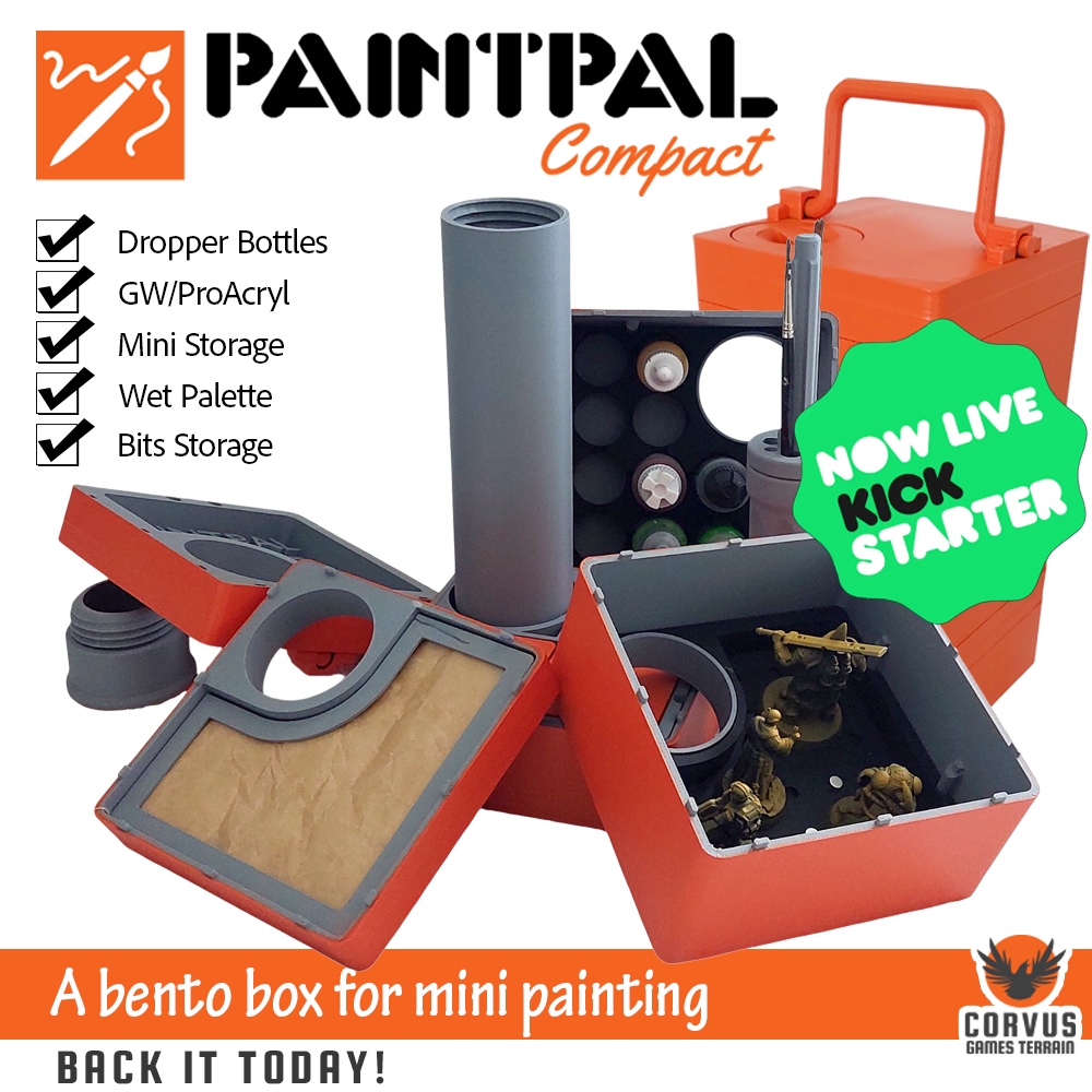 3d, Bottles, Corvus Games Terrain, Dropper, Hobby, Miniatures, Modular, Painting, Paintpal, Paints, Printable, Storage, Travel
