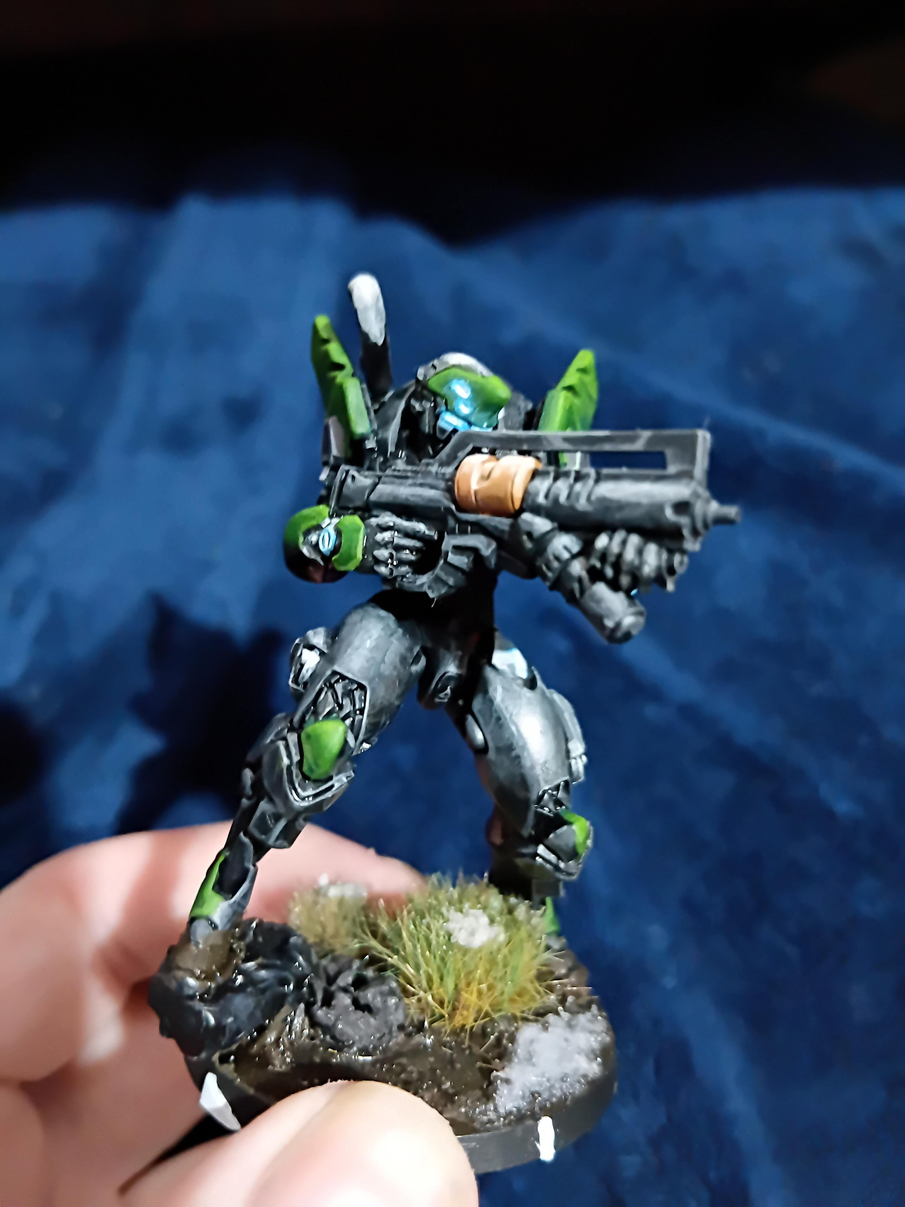 Attempted Nmm, Bigass Sword, Cool, Green, Infinity, Mech Suit, Non-Metallic Metal, Pano, Panoceania, Rifle, Sword, Tag, Tikbalang