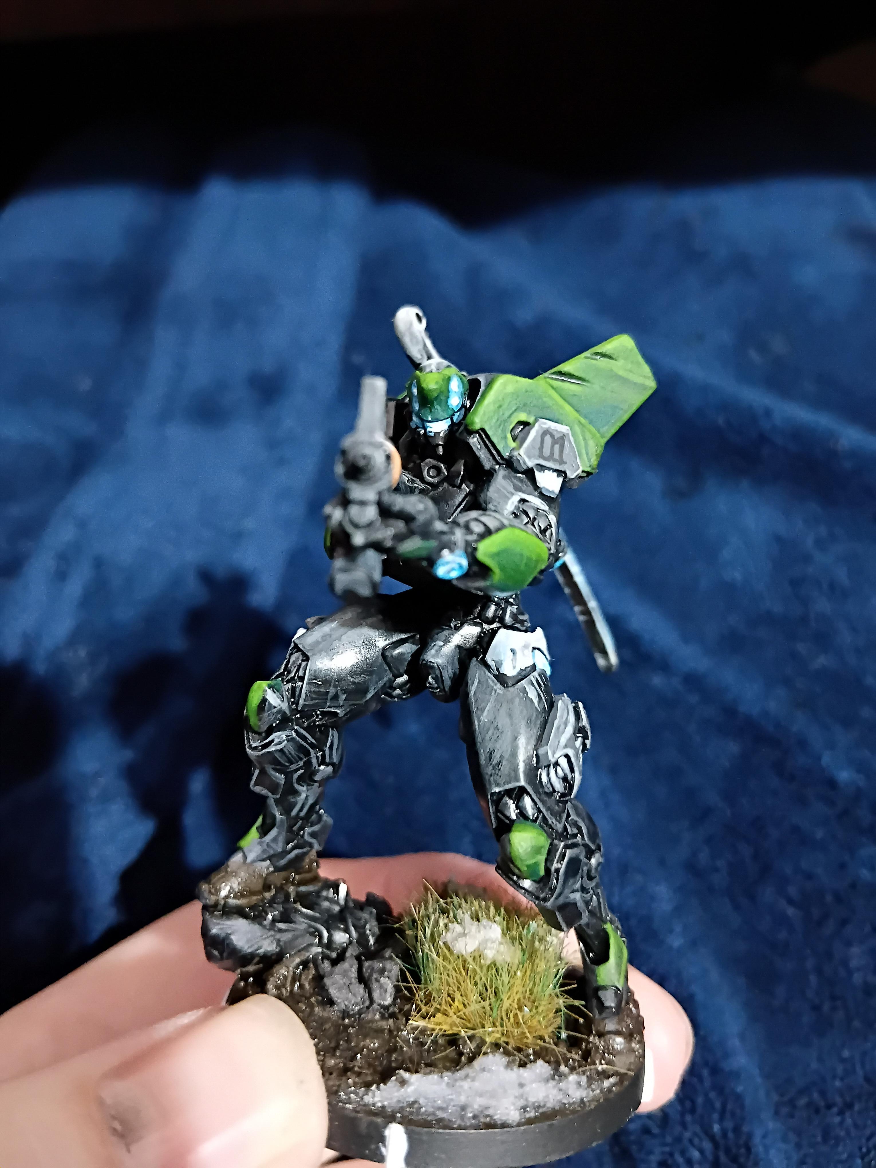 Attempted Nmm, Bigass Sword, Cool, Green, Infinity, Mech Suit, Non-Metallic Metal, Pano, Panoceania, Rifle, Sword, Tag, Tikbalang