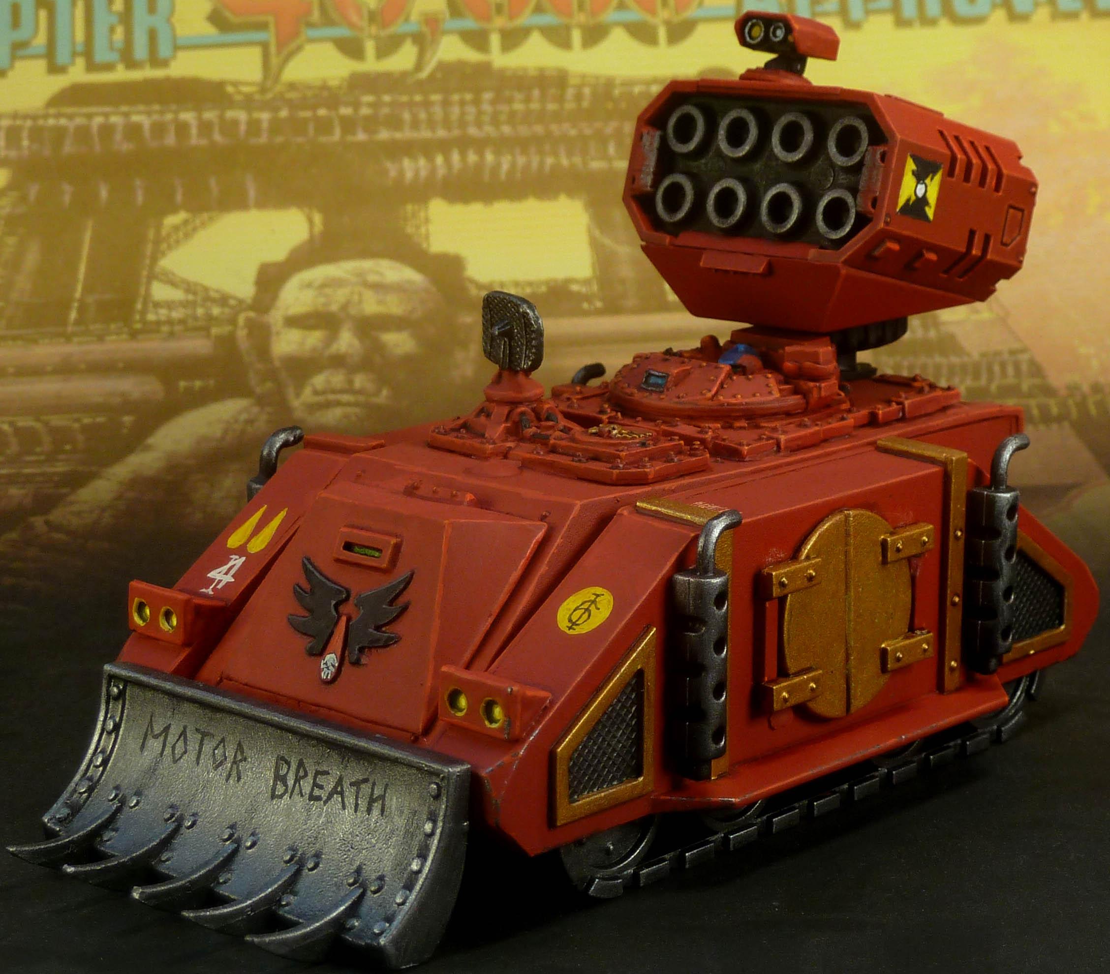 Angels Vermillion, Conversion, Rhino, Rogue Trader, Space Marines, Whirlwind