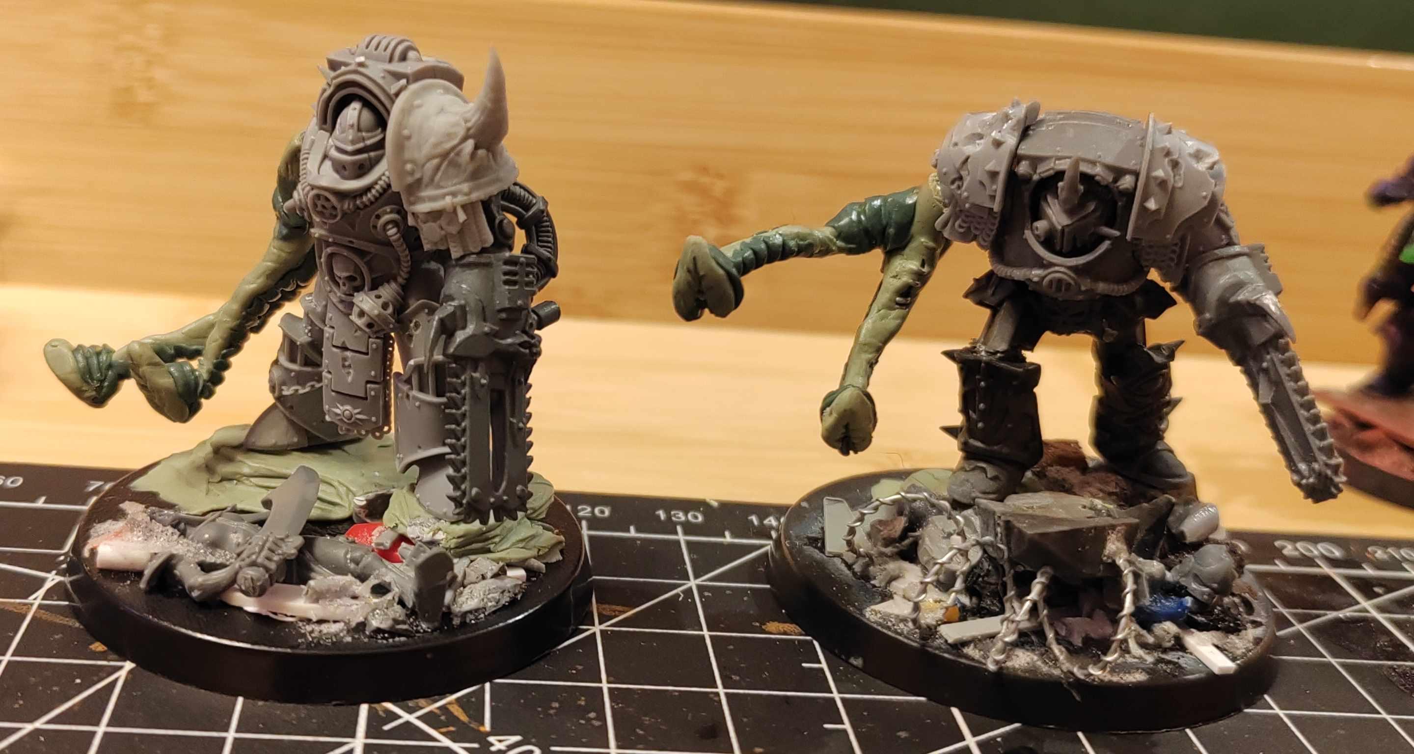 Sculpting WIP for kitbashed Lords of Virulence