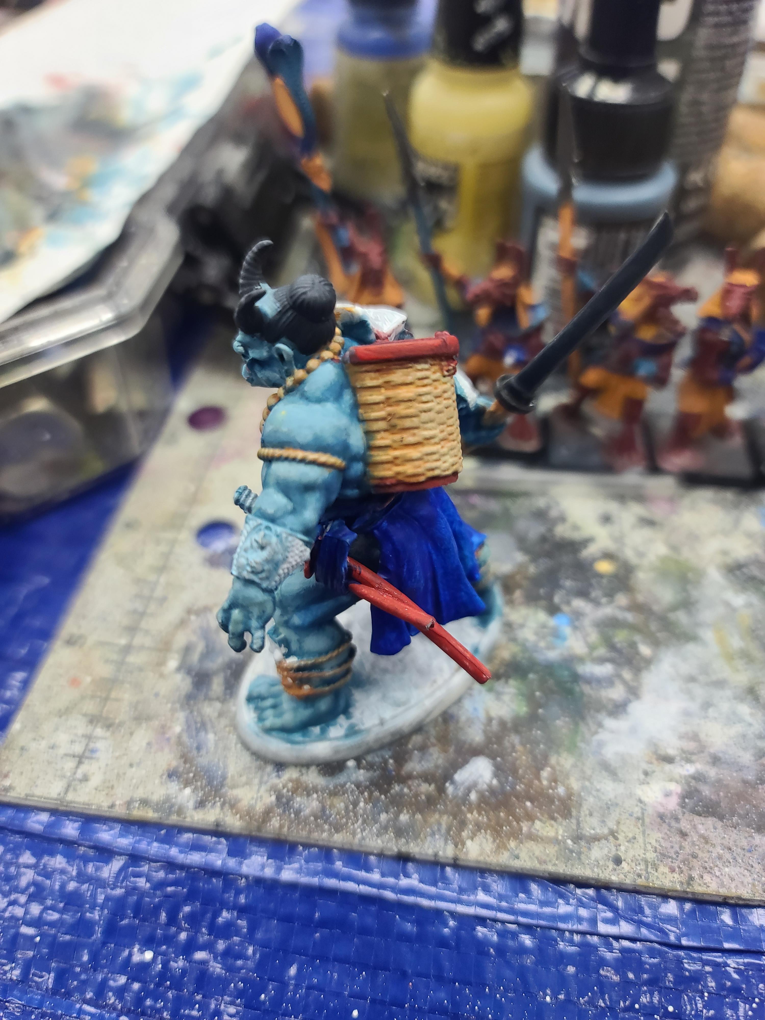 3d Print, Blue Oni, Dungeons And Dragons, Hybrid Materials, Monster, Ogre Magi, Reaper Miniatures