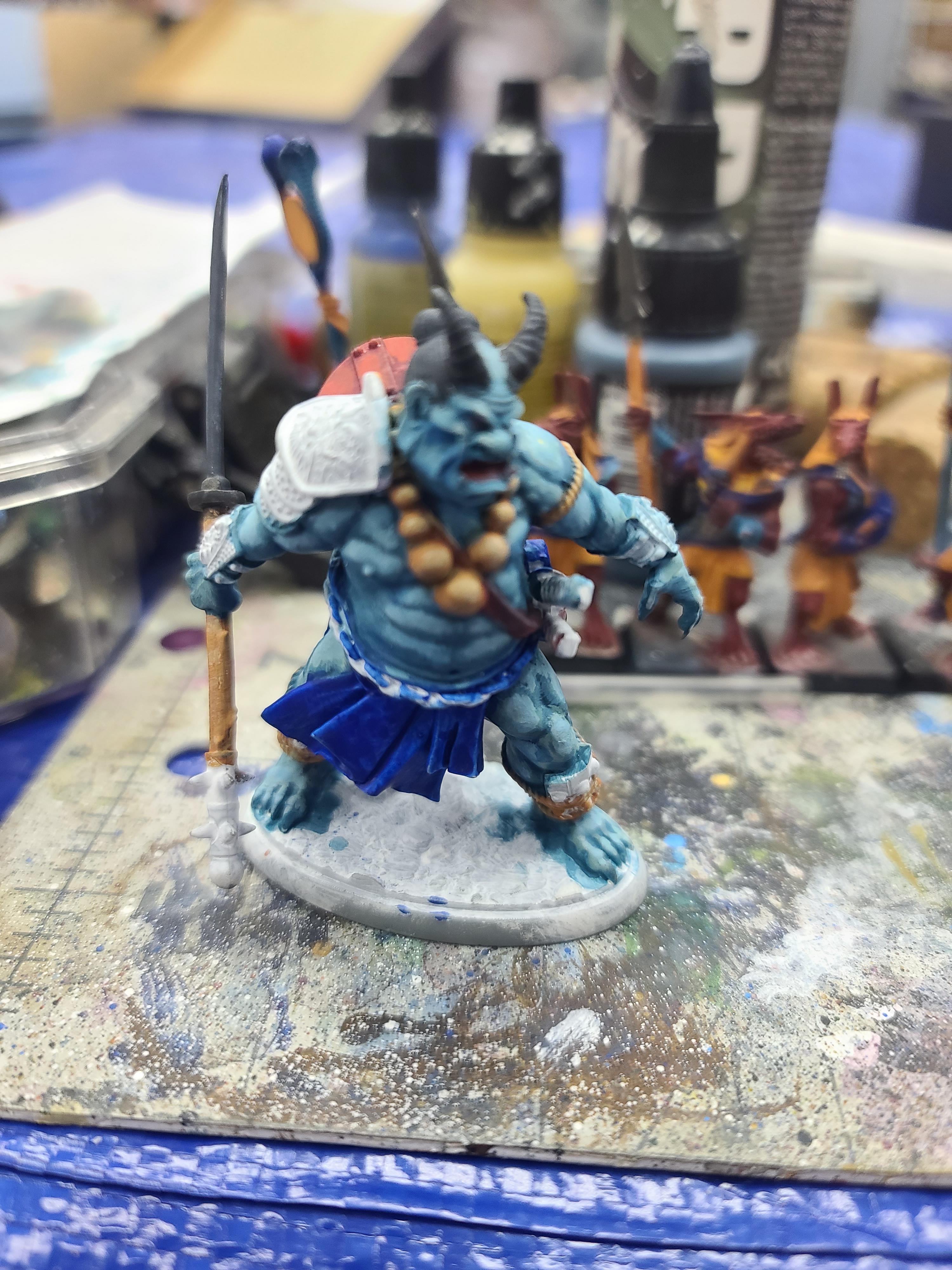 3d Print, Blue Oni, Dungeons And Dragons, Hybrid Materials, Monster, Ogre Magi, Reaper Miniatures