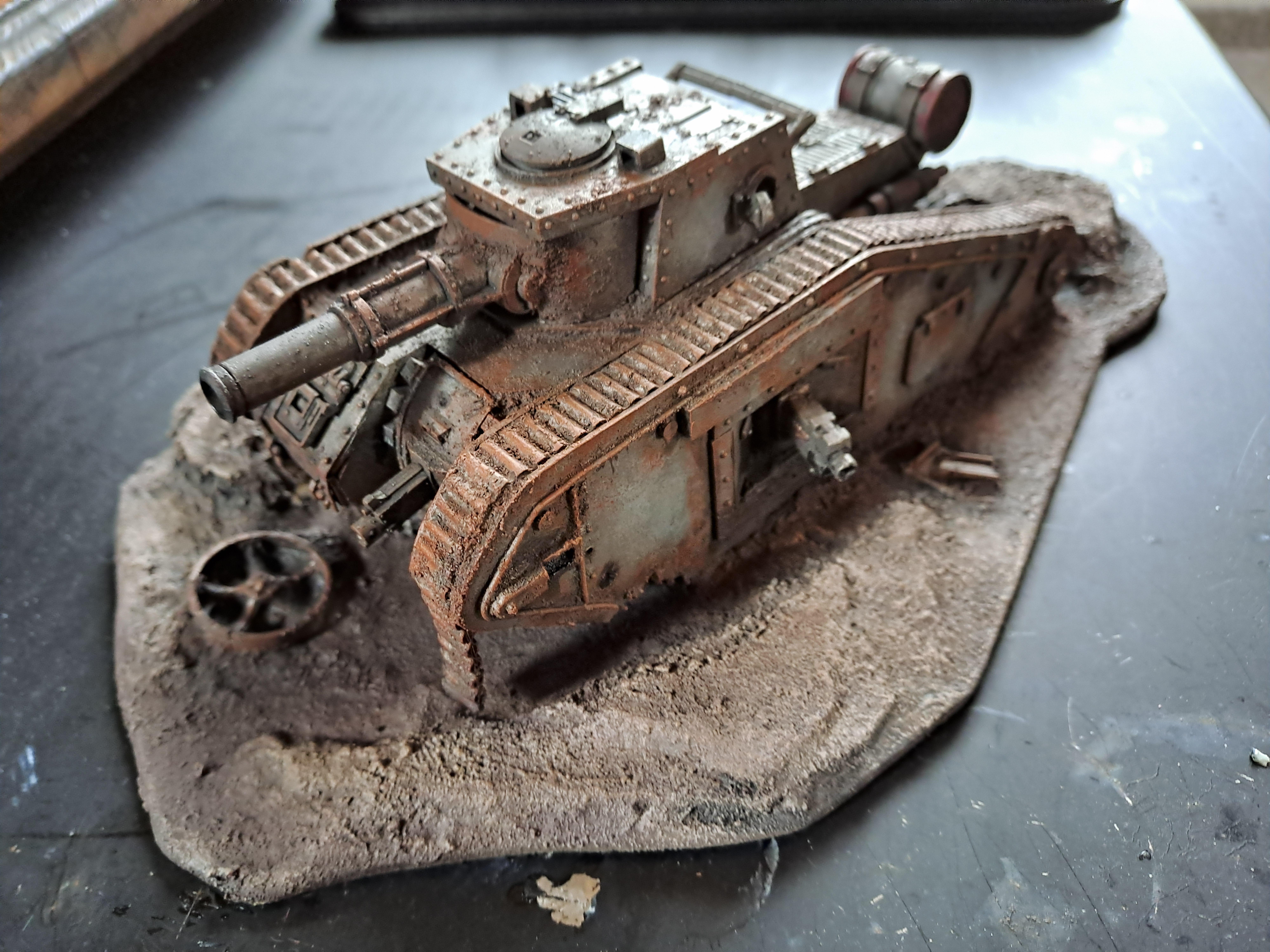30k, Astra Militarum, Heresy, Imperial Guard, Malcador, Militia, Plasticard, Scratch Build, Solar Auxilia, Tank, Terrain, Warhammer 40,000, Weathered