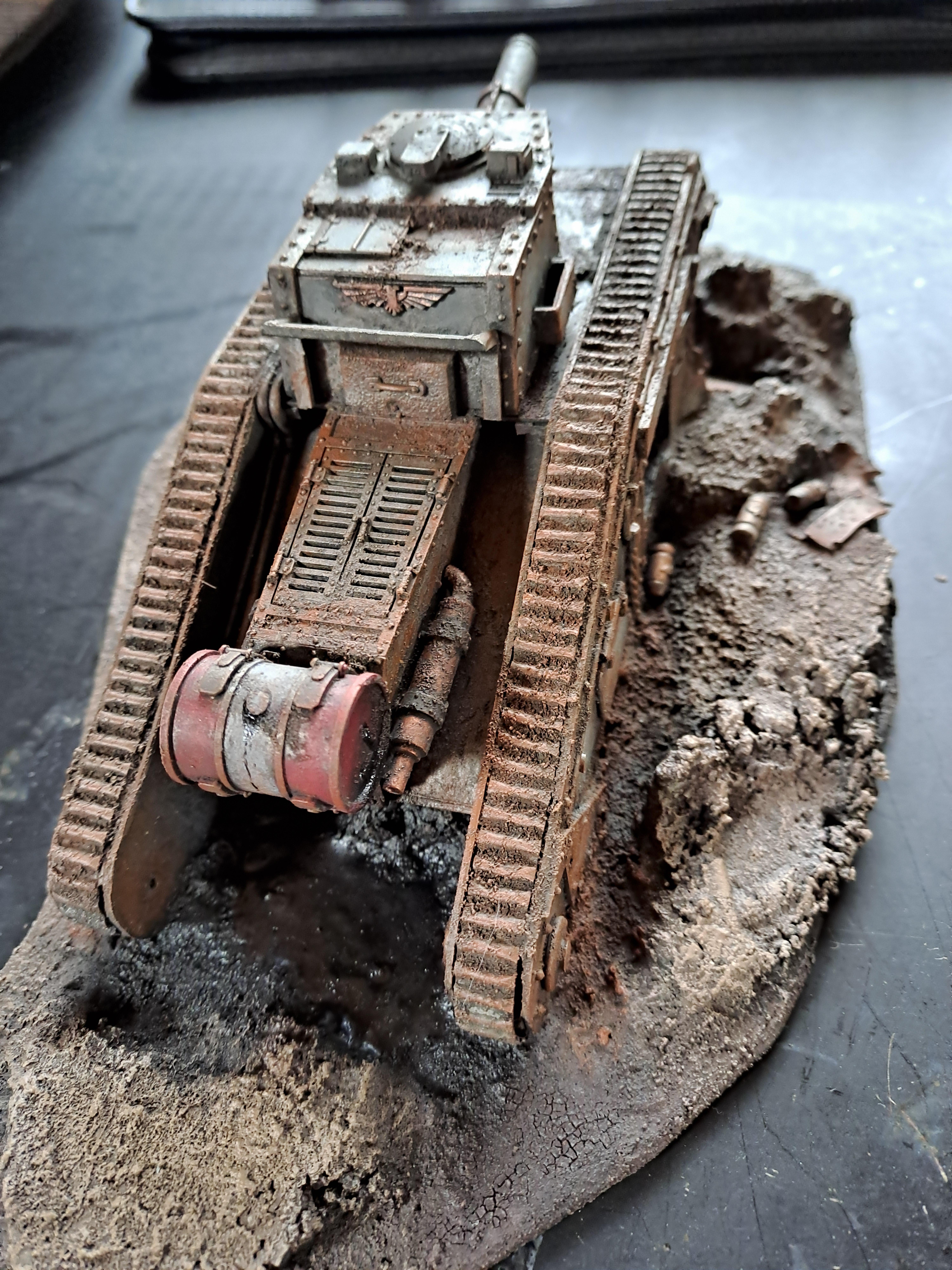 30k, Astra Militarum, Heresy, Imperial Guard, Malcador, Militia, Plasticard, Scratch Build, Solar Auxilia, Tank, Terrain, Warhammer 40,000, Weathered